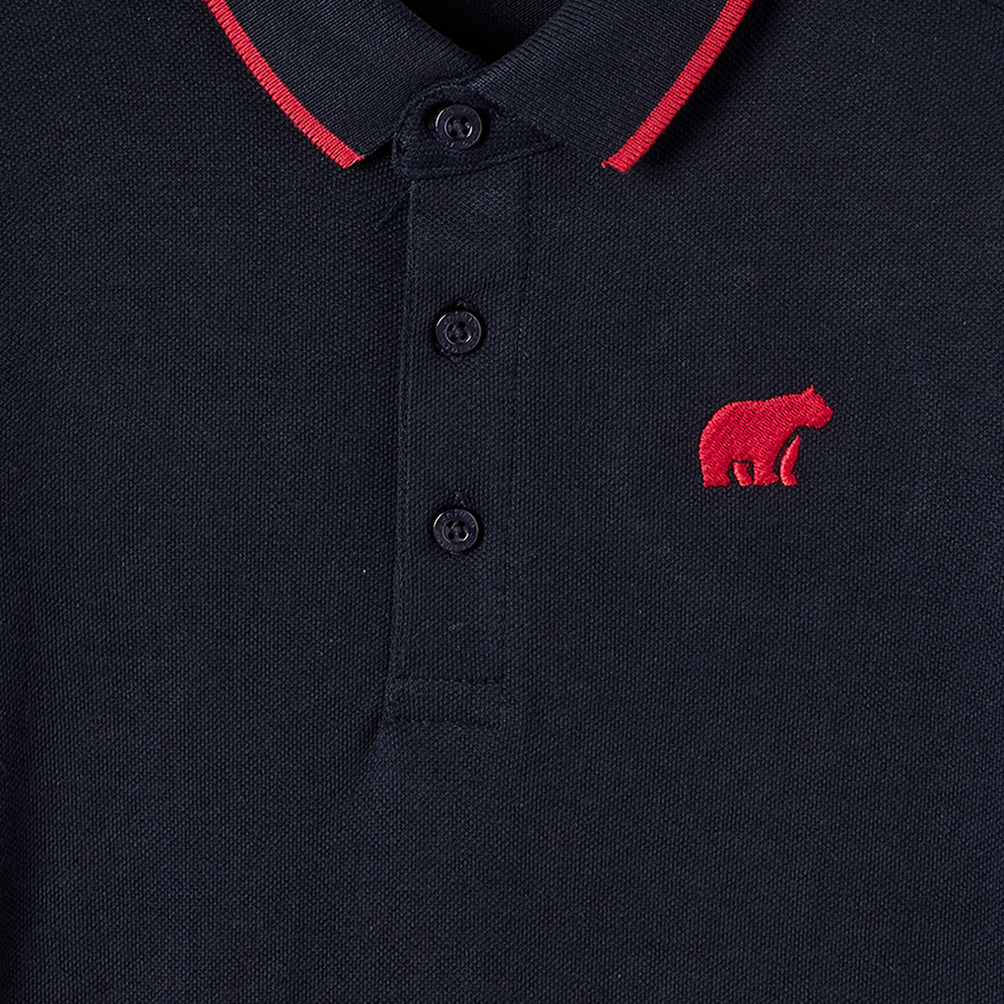تيشيرت بولو بايقة وأكمام طويلة وتصميم بارز من جونيورز-boys-clothing-tshirtsandpolos-image-4