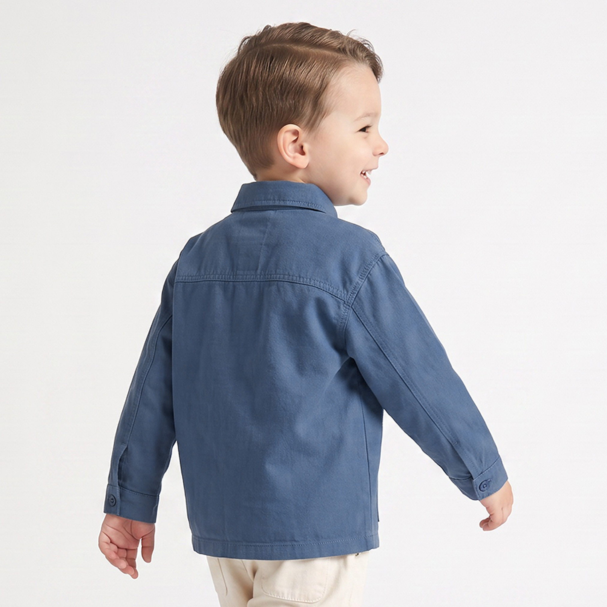 قميص بأكمام طويلة وتفاصيل رقعة من جونيورز-boys-clothing-shirts-image-3