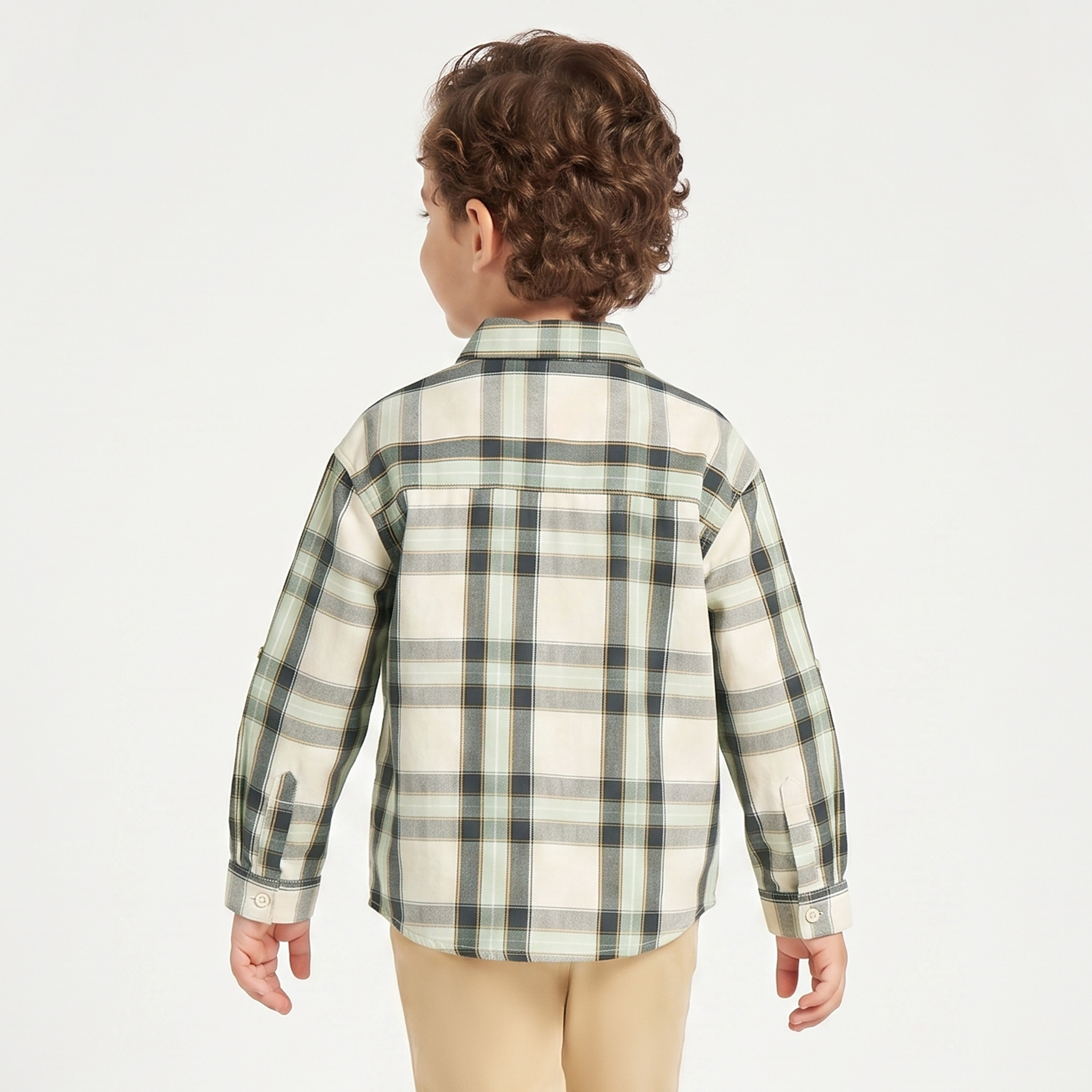 Juniors Long Sleeves Shirt with Checks-boys-clothing-shirts-image-3