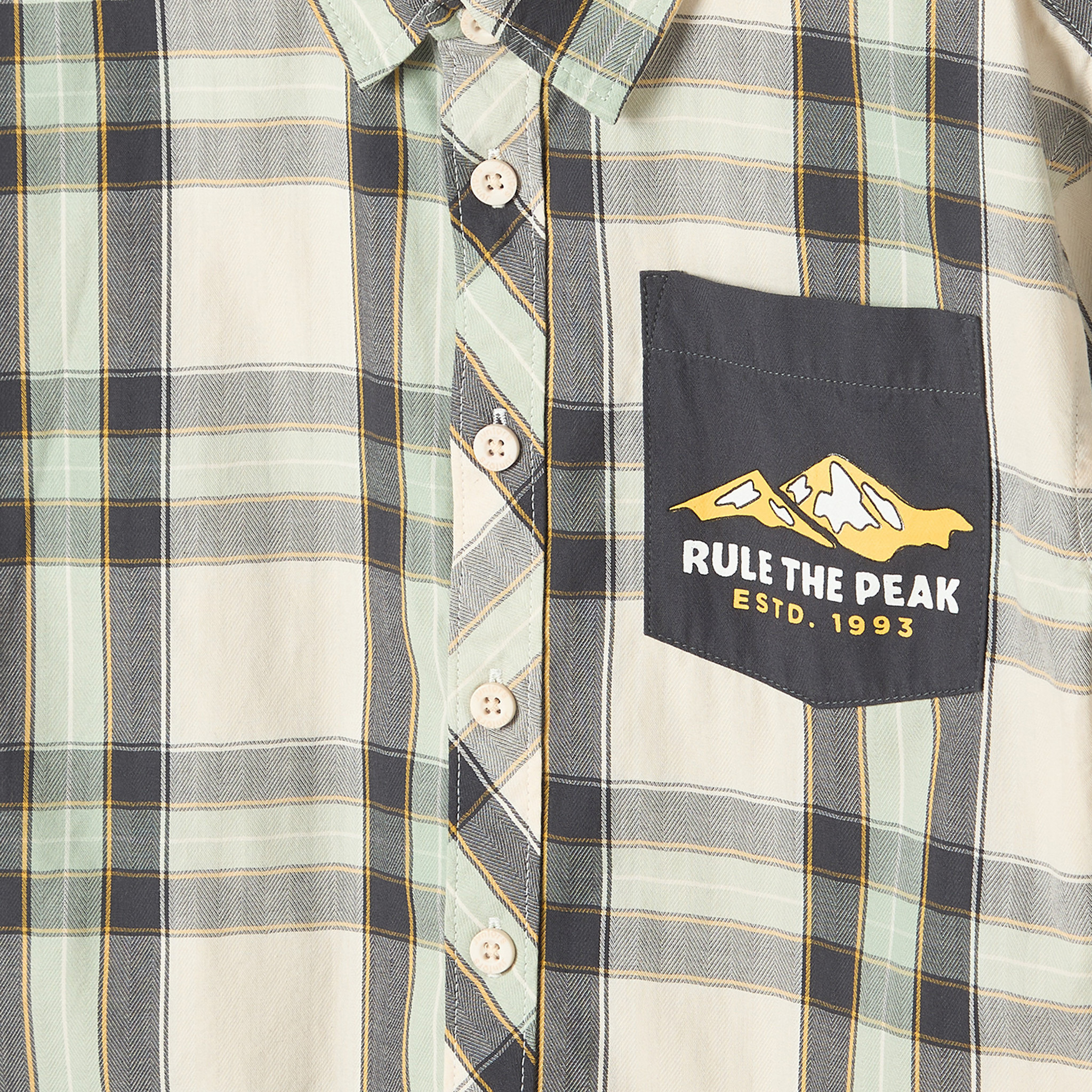 Juniors Long Sleeves Shirt with Checks-boys-clothing-shirts-image-4