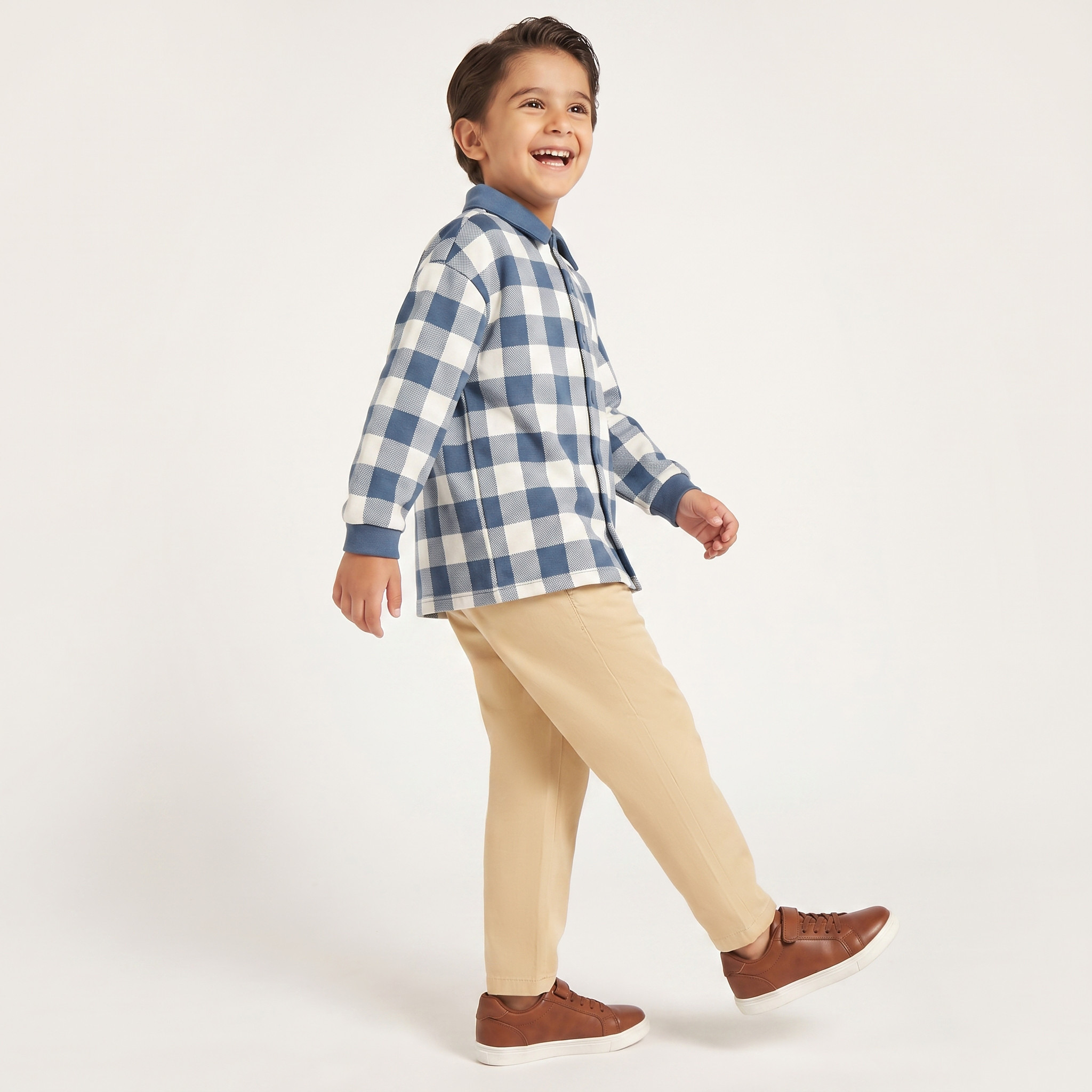 قميص بأكمام طويلة بنقشة مربعات من جونيورز-boys-clothing-shirts-image-5
