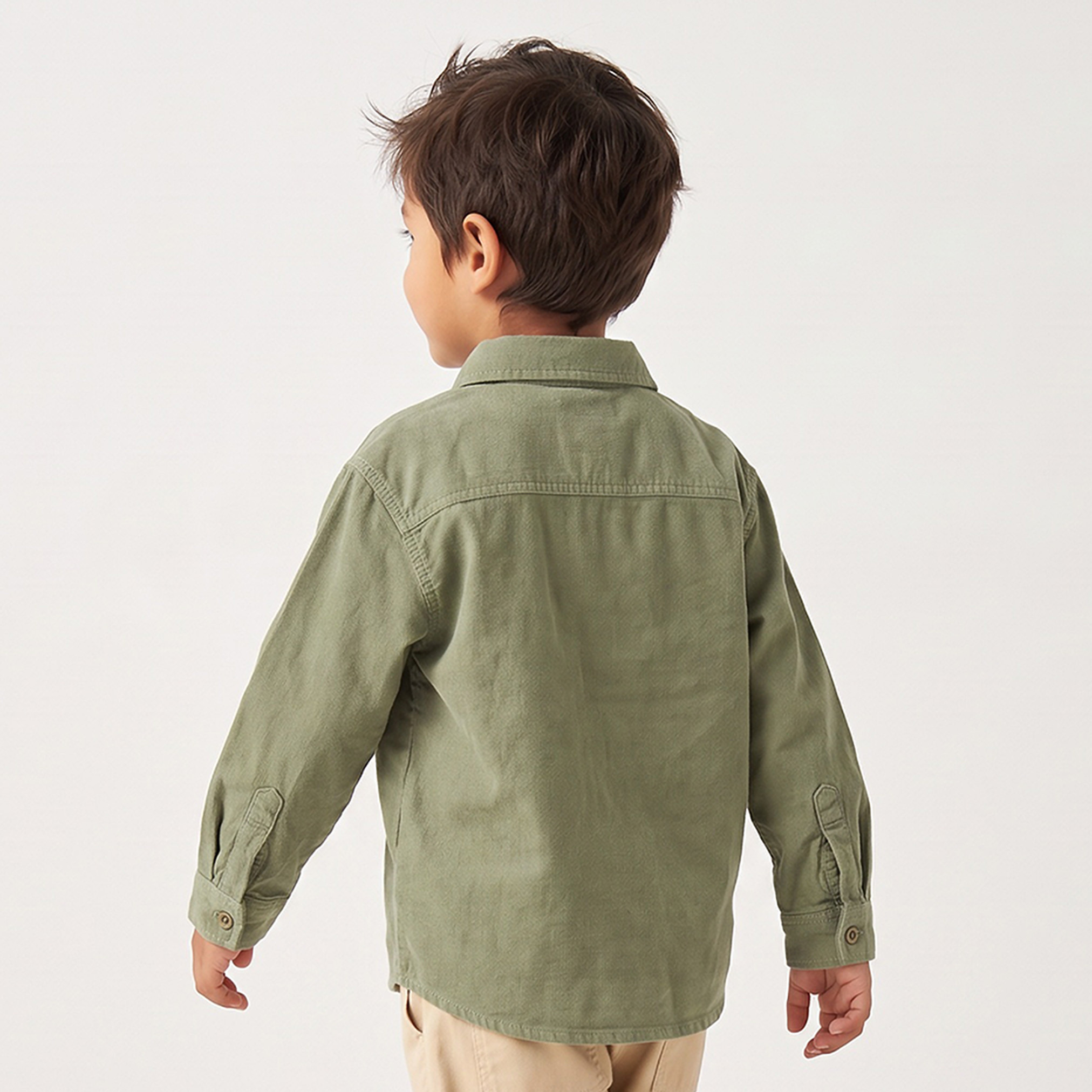 Juniors Long Sleeves Corduroy Shirt with Patch Pocket-boys-clothing-shirts-image-3
