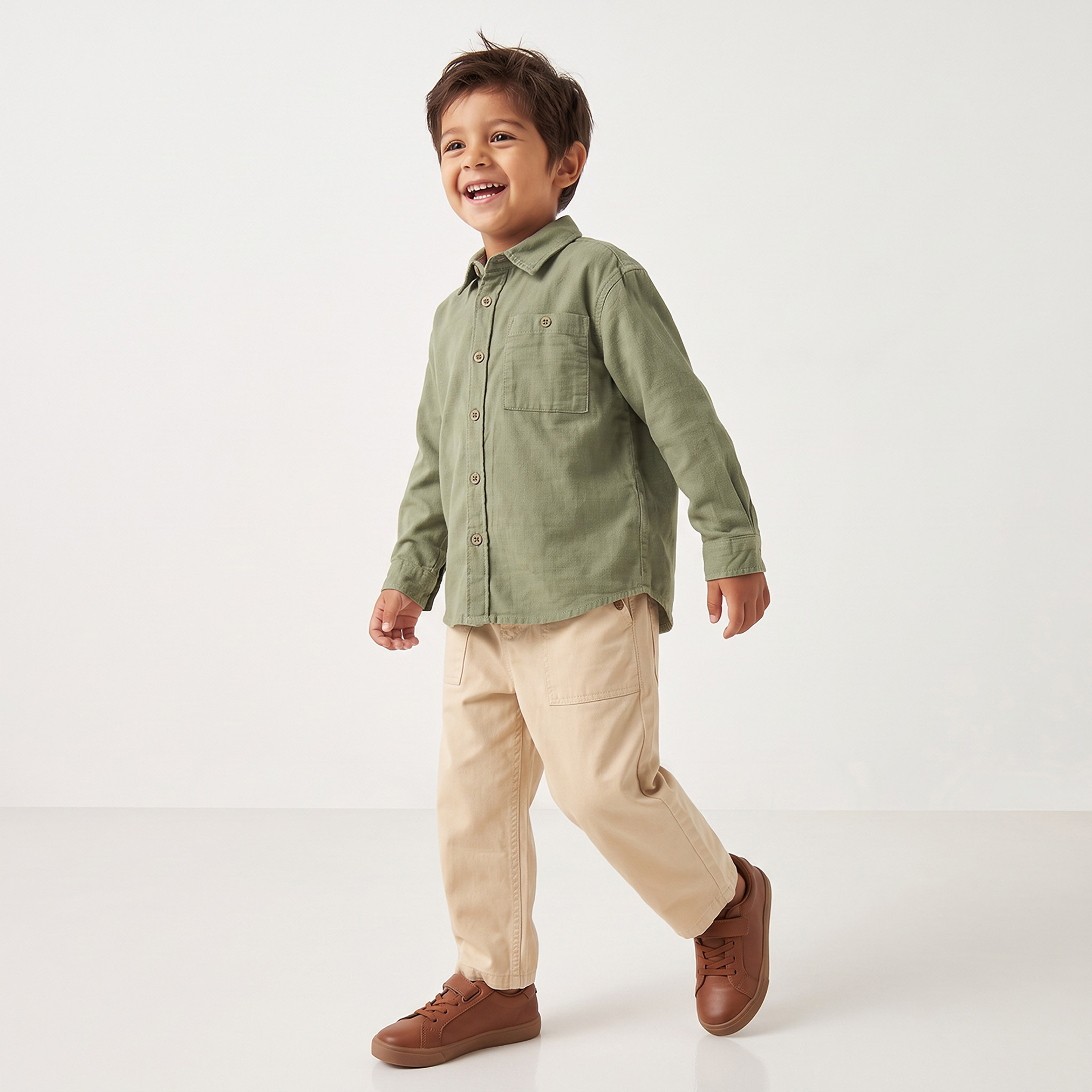 Juniors Long Sleeves Corduroy Shirt with Patch Pocket-boys-clothing-shirts-image-5