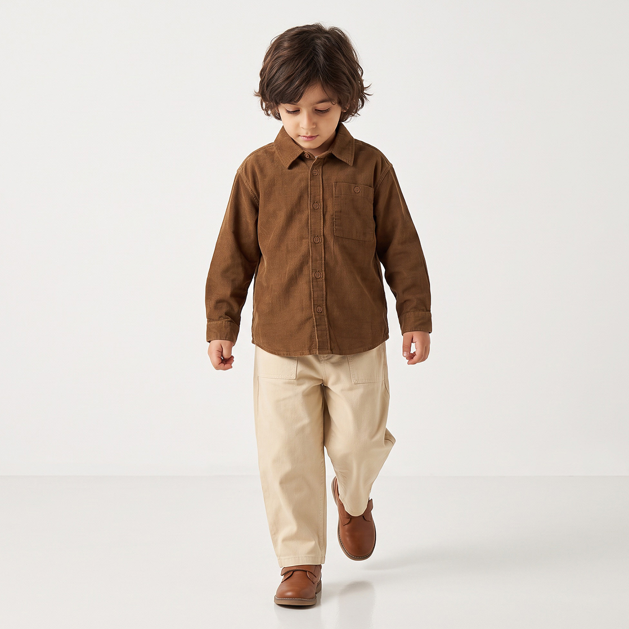 قميص كوردروي بأكمام طويلة وجيب رقعة من جونيورز-boys-clothing-shirts-image-2