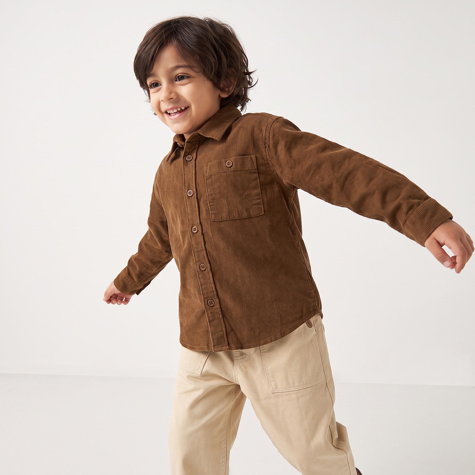 قميص كوردروي بأكمام طويلة وجيب رقعة من جونيورز-boys-clothing-shirts-image-5