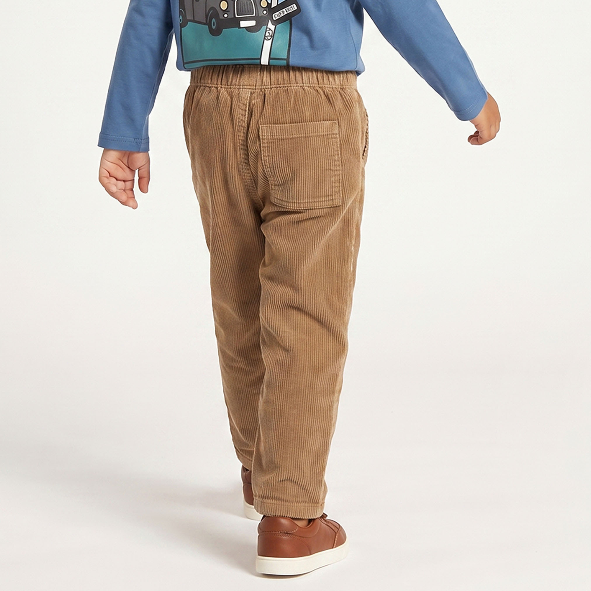 Juniors Regular Fit Trousers with Drawstring Waist-boys-clothing-bottoms-trousers-image-3