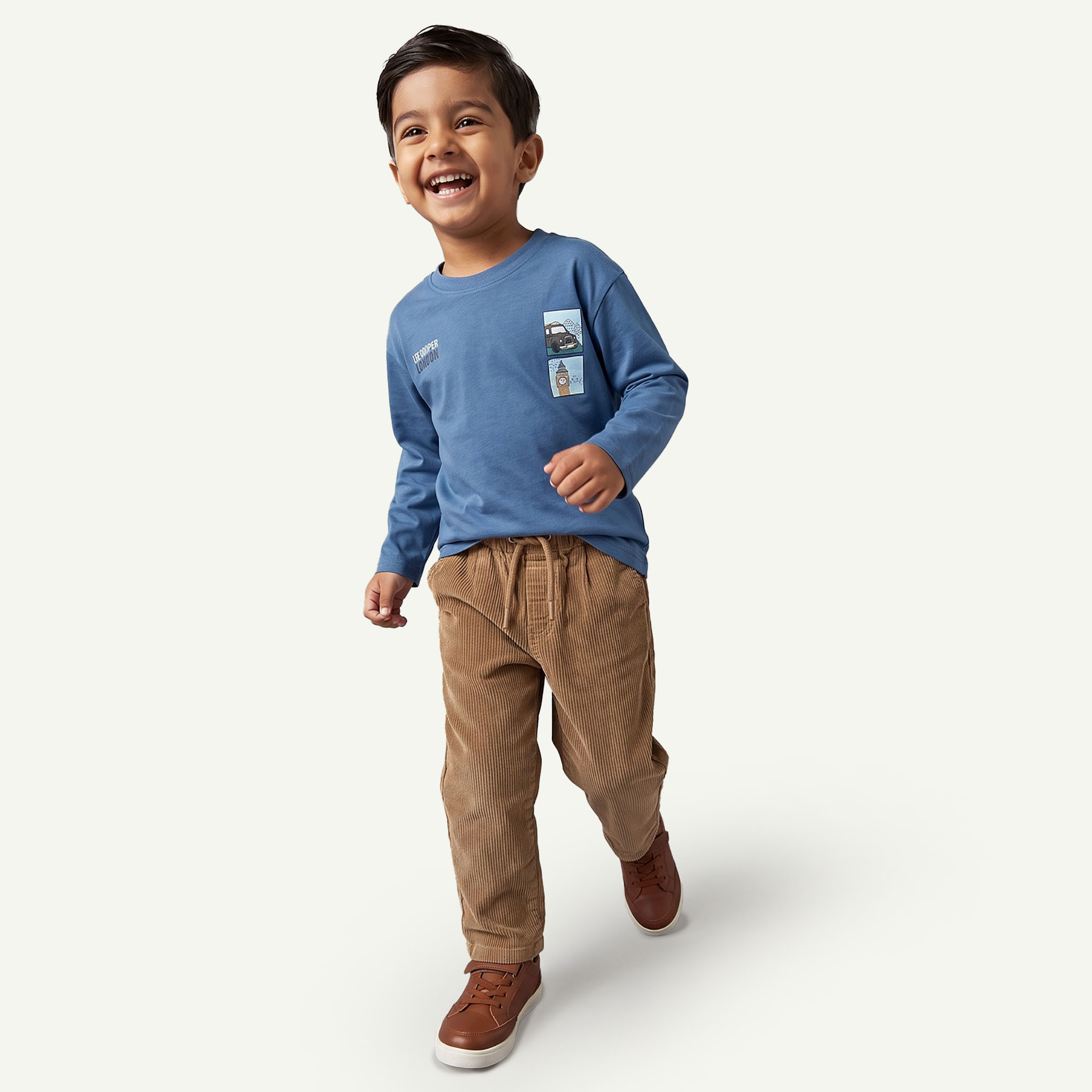 Juniors Regular Fit Trousers with Drawstring Waist-boys-clothing-bottoms-trousers-image-5