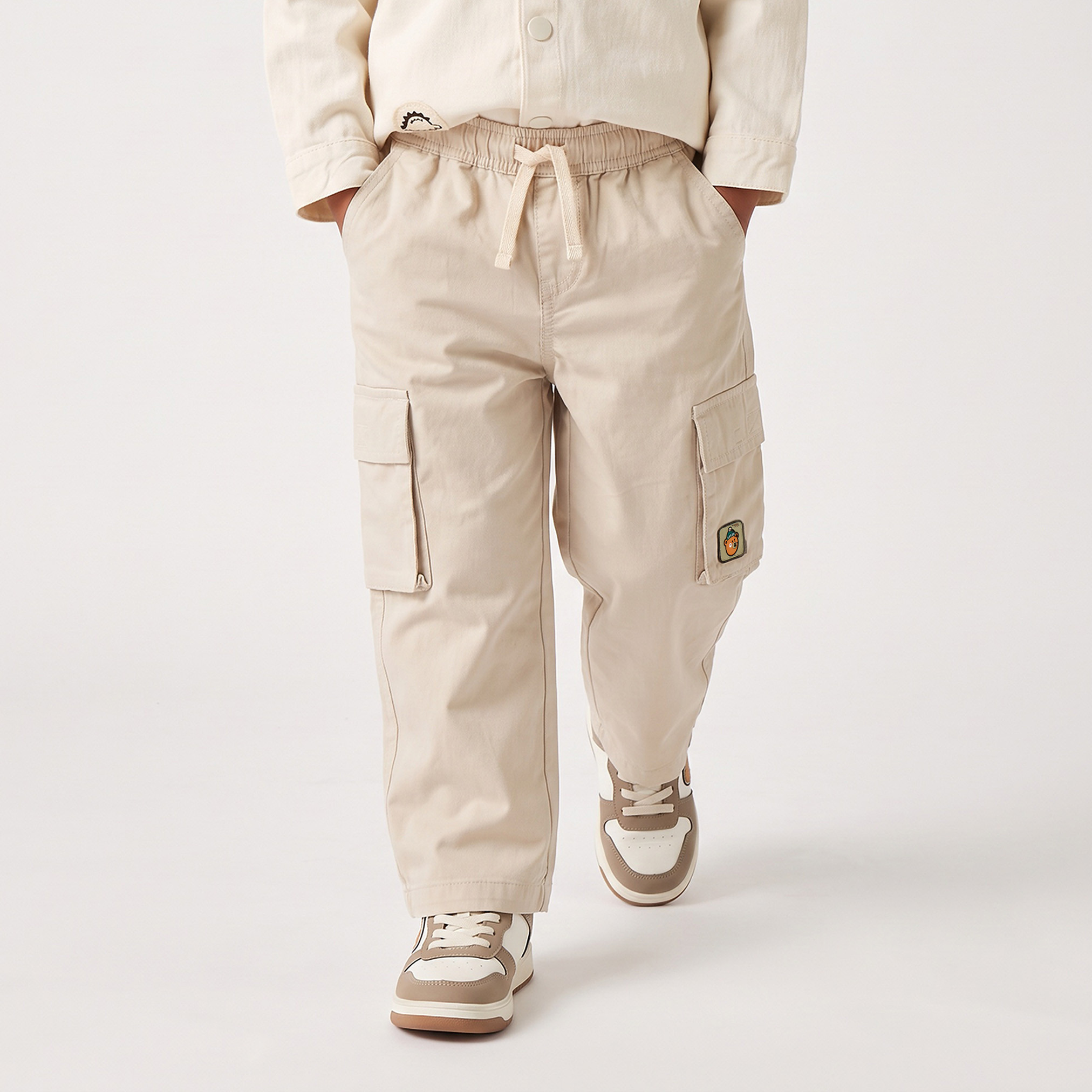Juniors Cotton Straight Leg Cargo Jeans with Pocket-baby-boys-clothing-bottoms-jeans-image-1