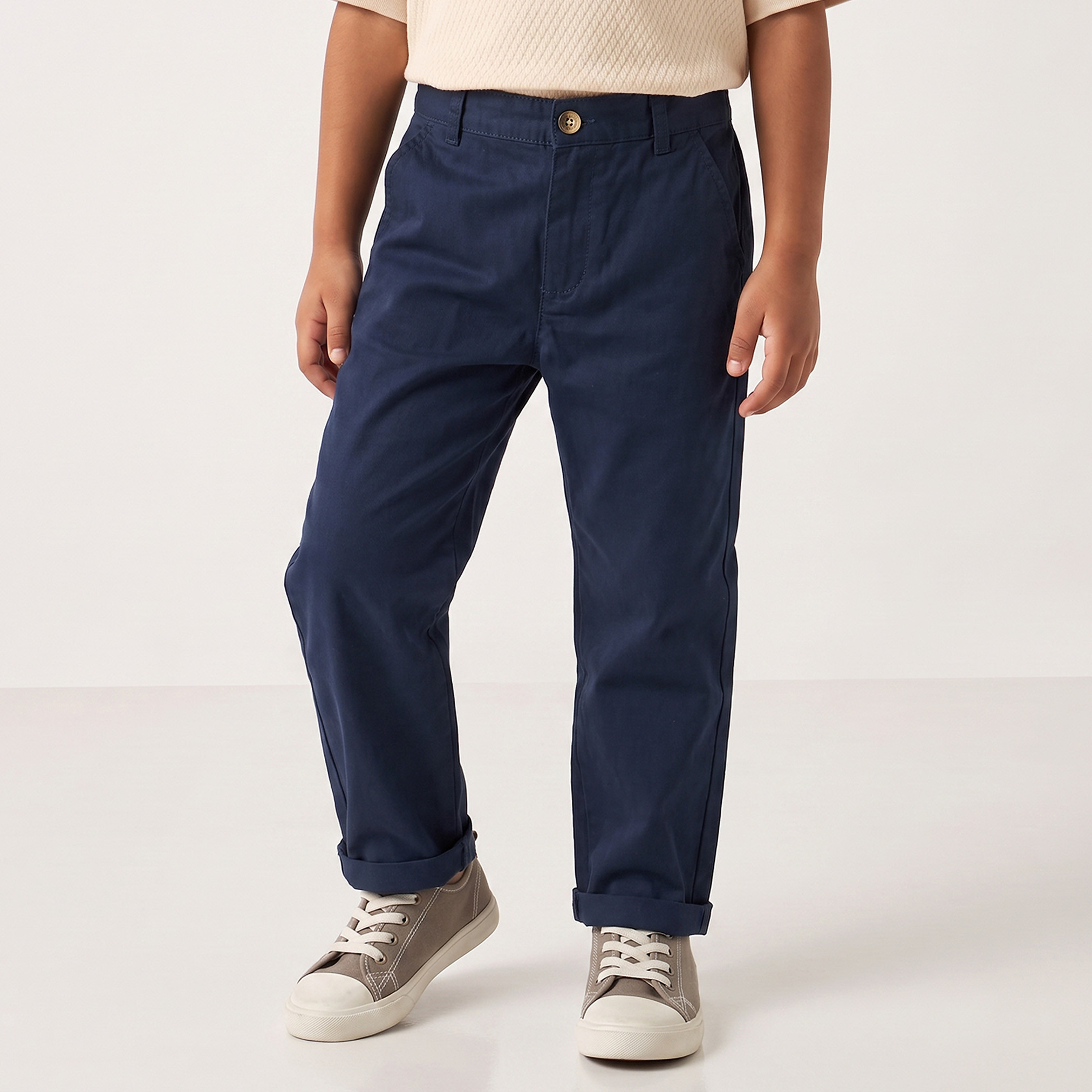 Juniors Trousers with Pockets, Button Closure-boys-clothing-bottoms-trousers-image-1
