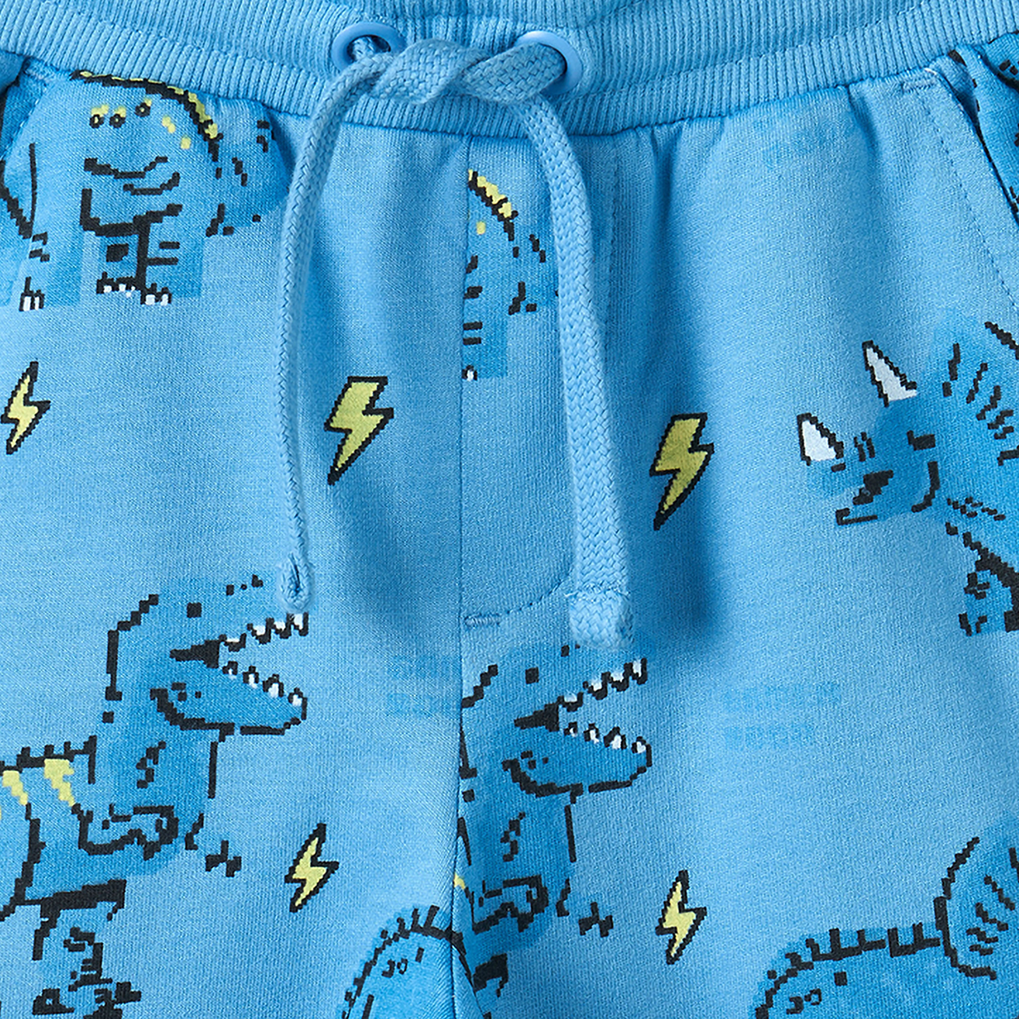 Juniors Knee Length Elasticated Shorts with Dinosaur Print-baby-boys-clothing-bottoms-shorts-image-4