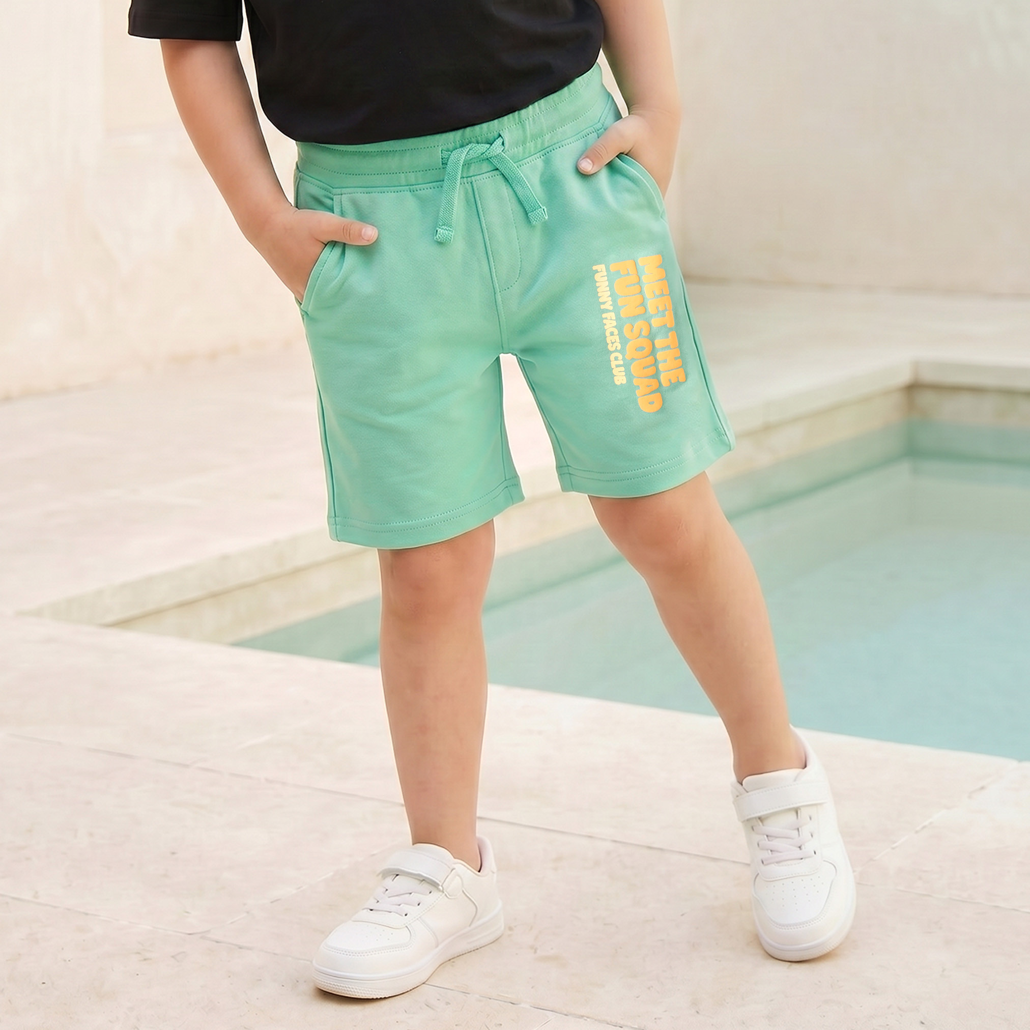 Juniors Knee Length Drawstring Waist Shorts with Pockets-baby-boys-clothing-bottoms-shorts-image-1