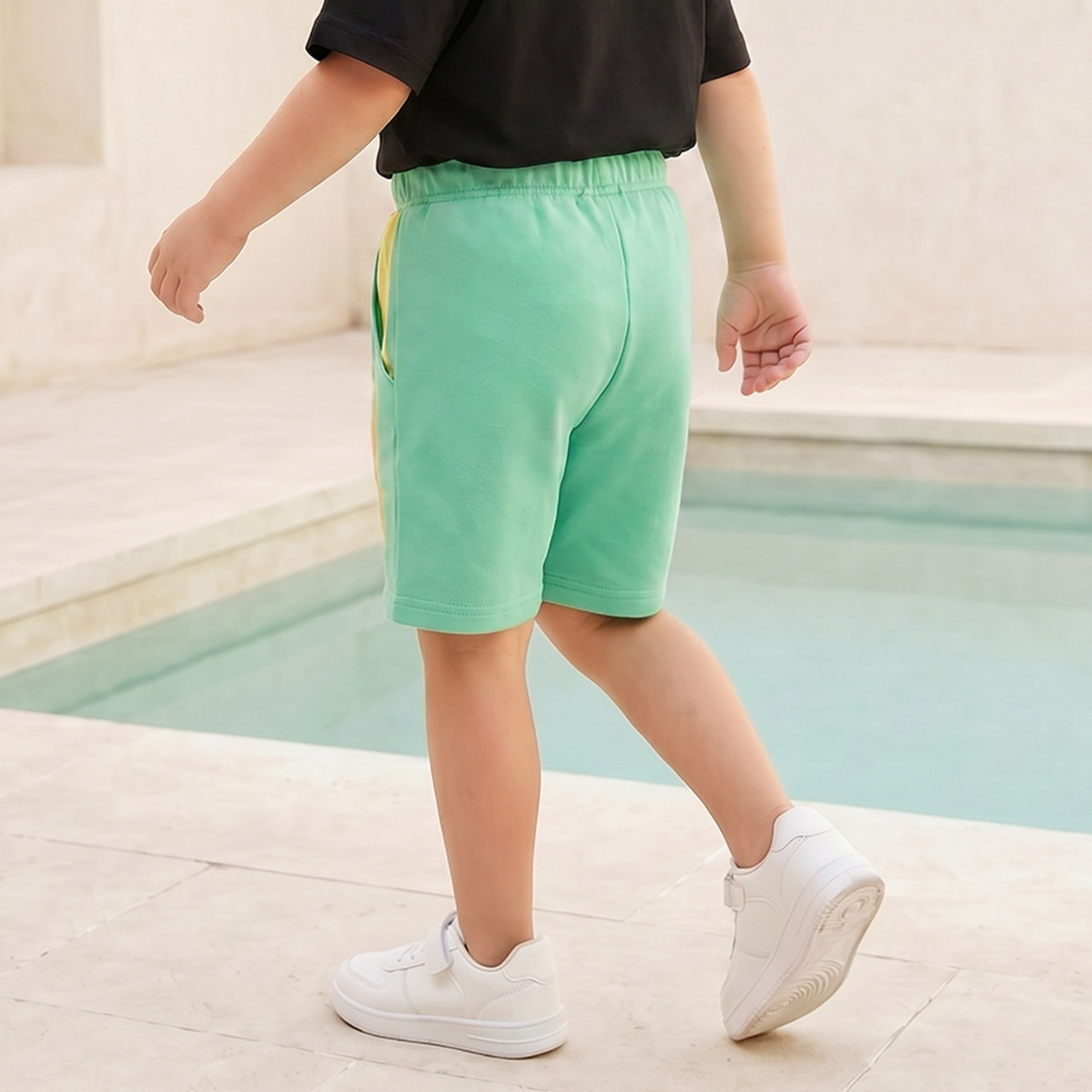 Juniors Knee Length Drawstring Waist Shorts with Pockets-baby-boys-clothing-bottoms-shorts-image-3