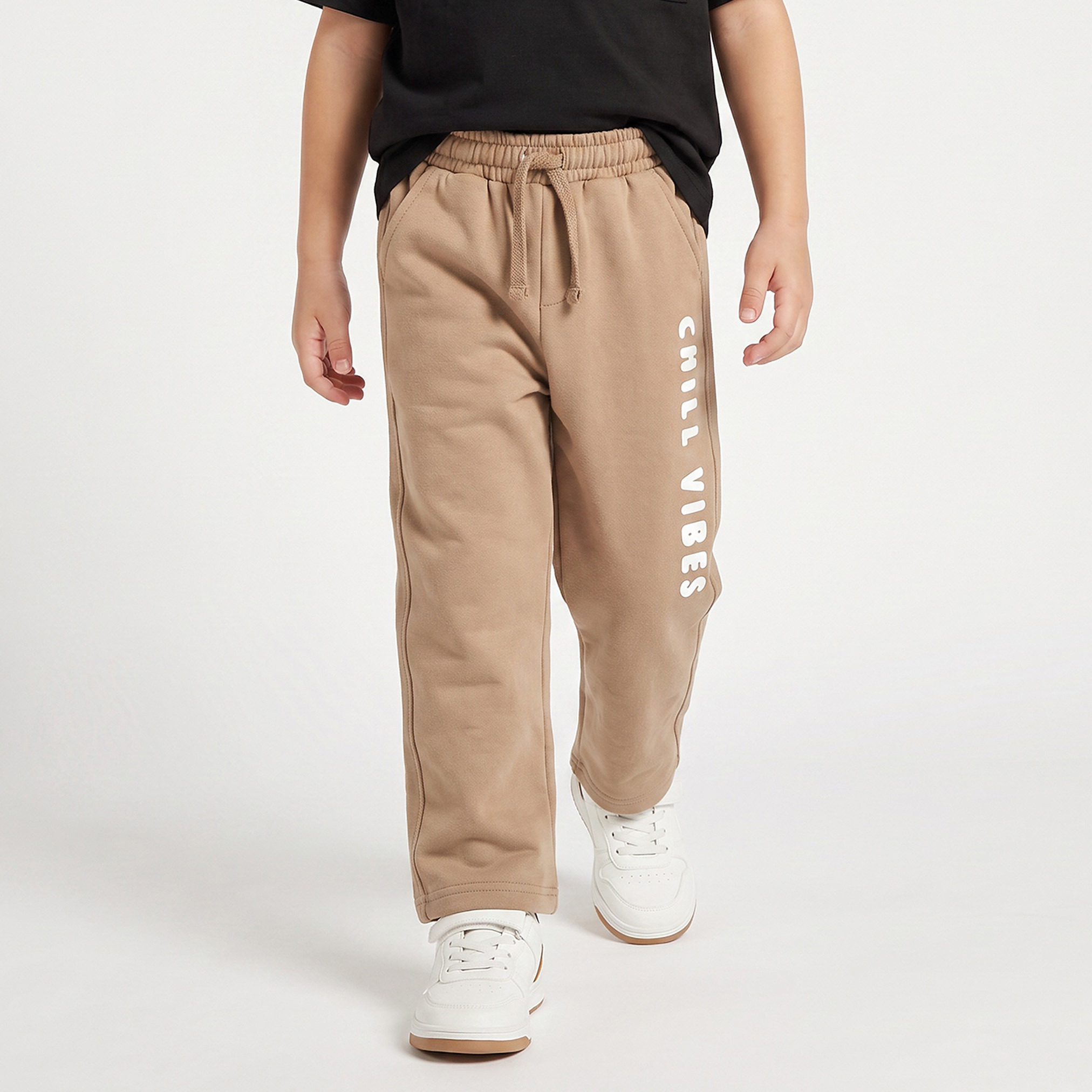 Juniors Drawstring Waistband Joggers with Print-boys-clothing-bottoms-joggersandtrackpants-image-1