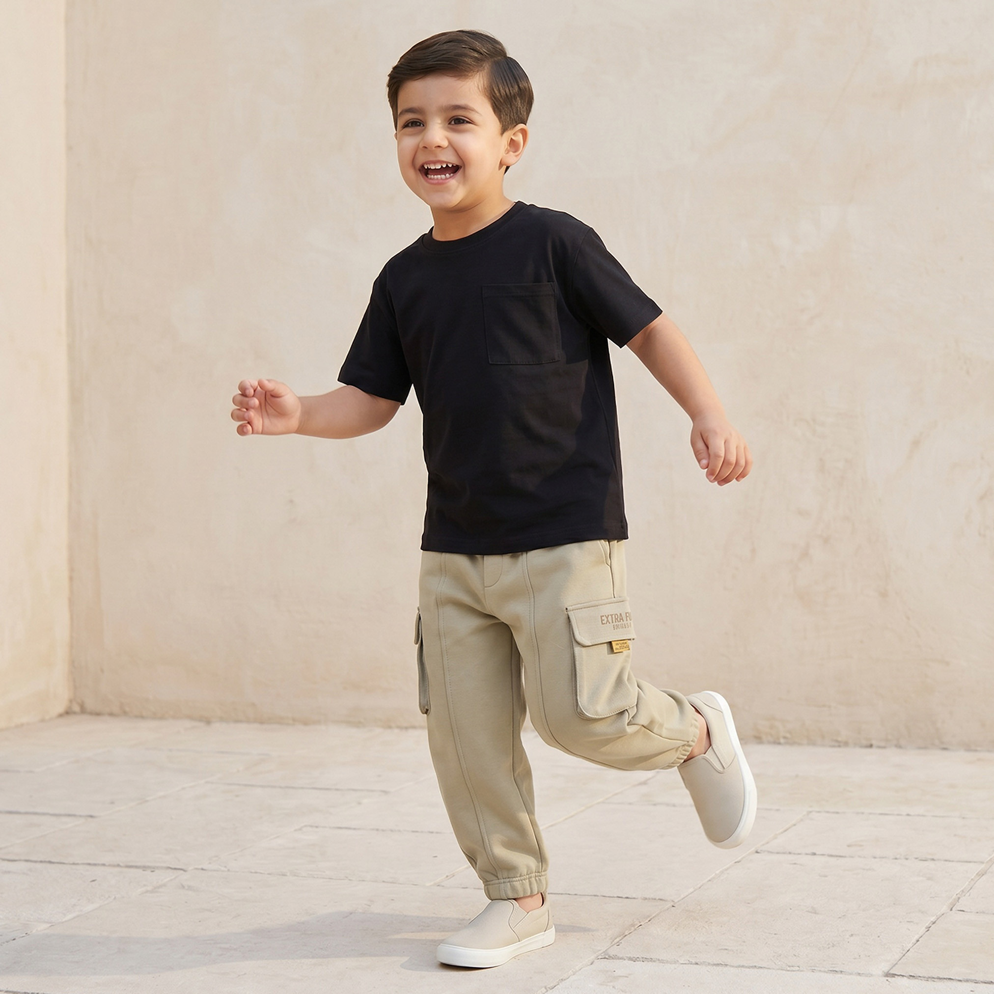 بنطلون جوغرز كارجو برباط خصر مطاطي وتصميم بخطوط من جونيورز-boys-clothing-bottoms-joggersandtrackpants-image-5