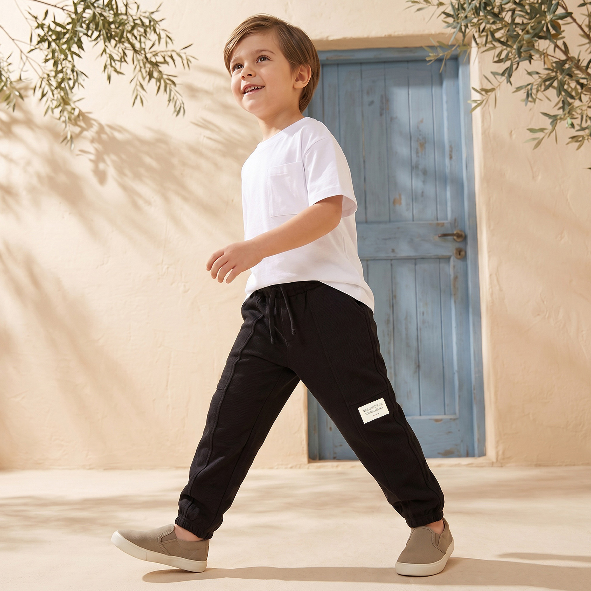 Juniors Drawstring Waist Joggers with Pockets-boys-clothing-bottoms-joggersandtrackpants-image-5