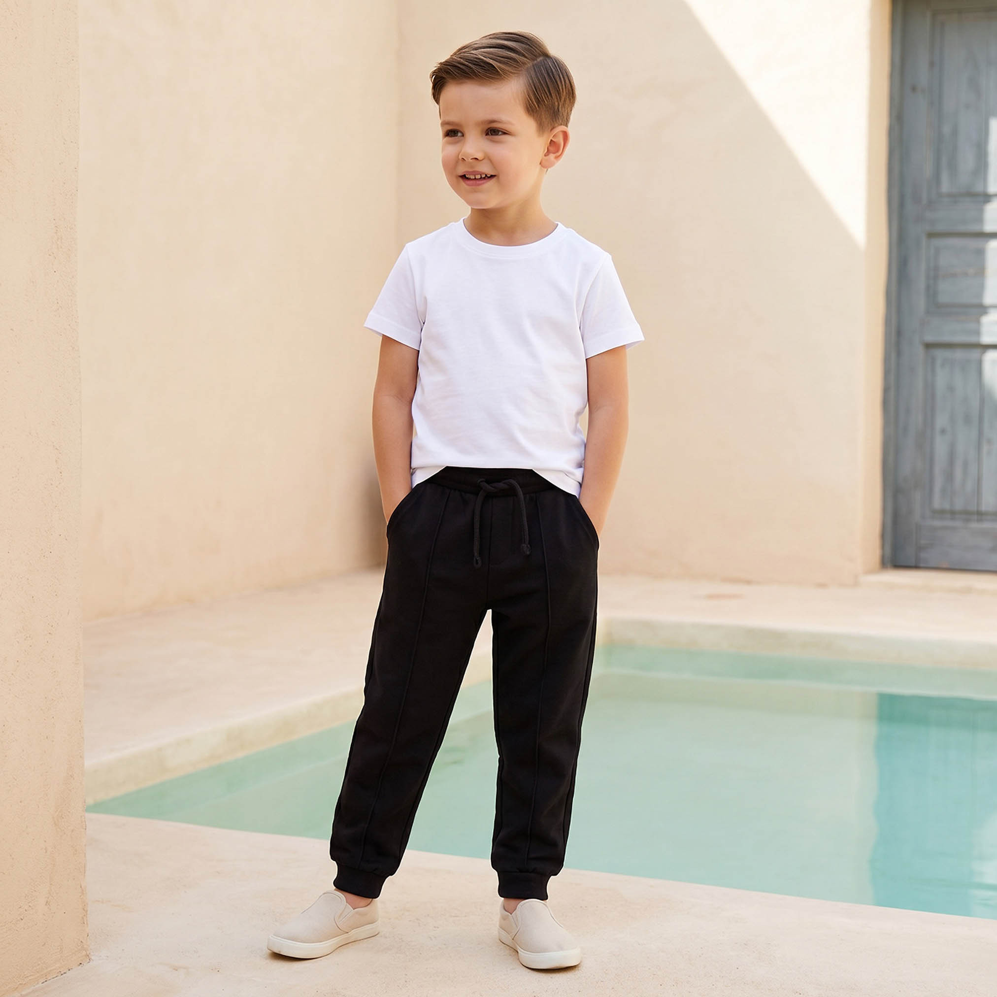 Juniors Drawstring Waistband Joggers with Pockets-boys-clothing-bottoms-joggersandtrackpants-image-2