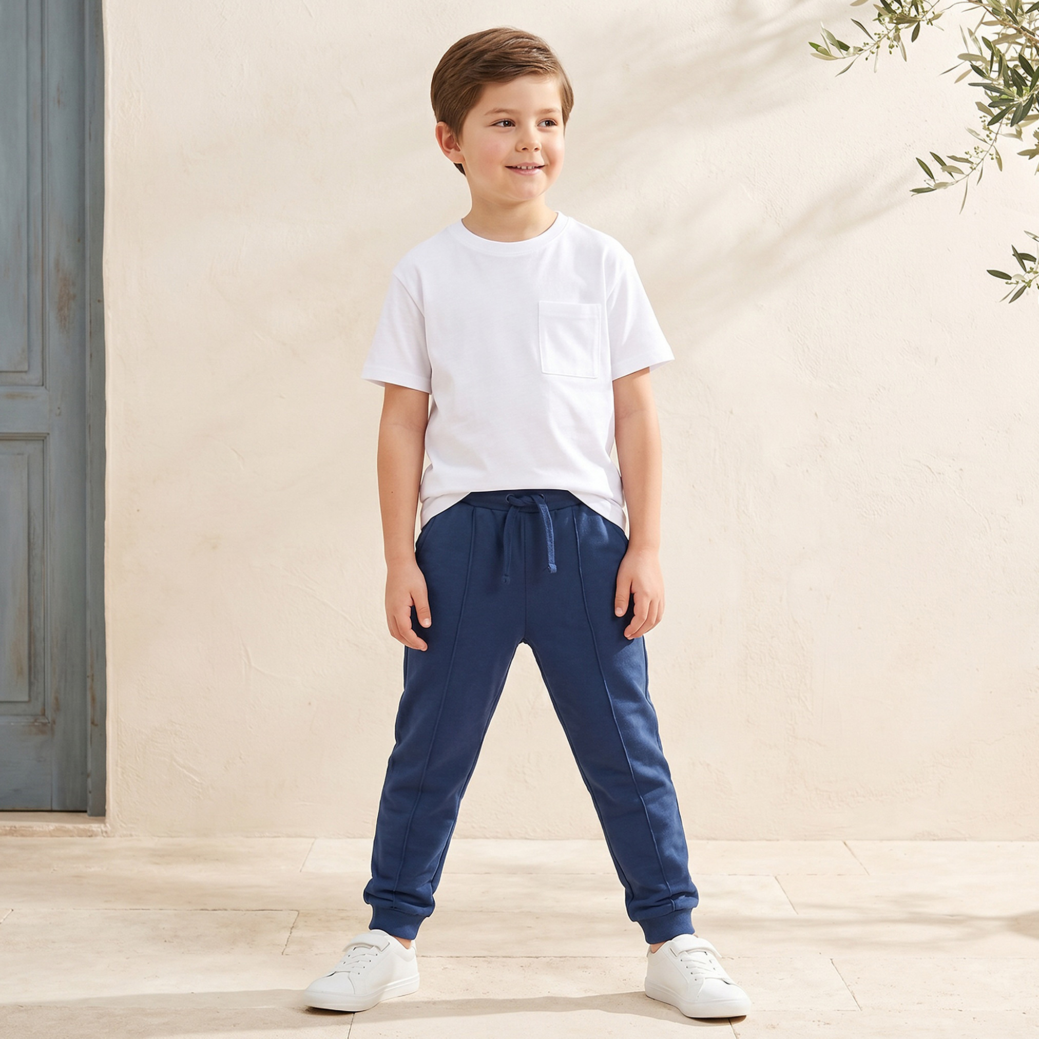 Juniors Drawstring Waist Joggers with Pockets-boys-clothing-bottoms-joggersandtrackpants-image-2