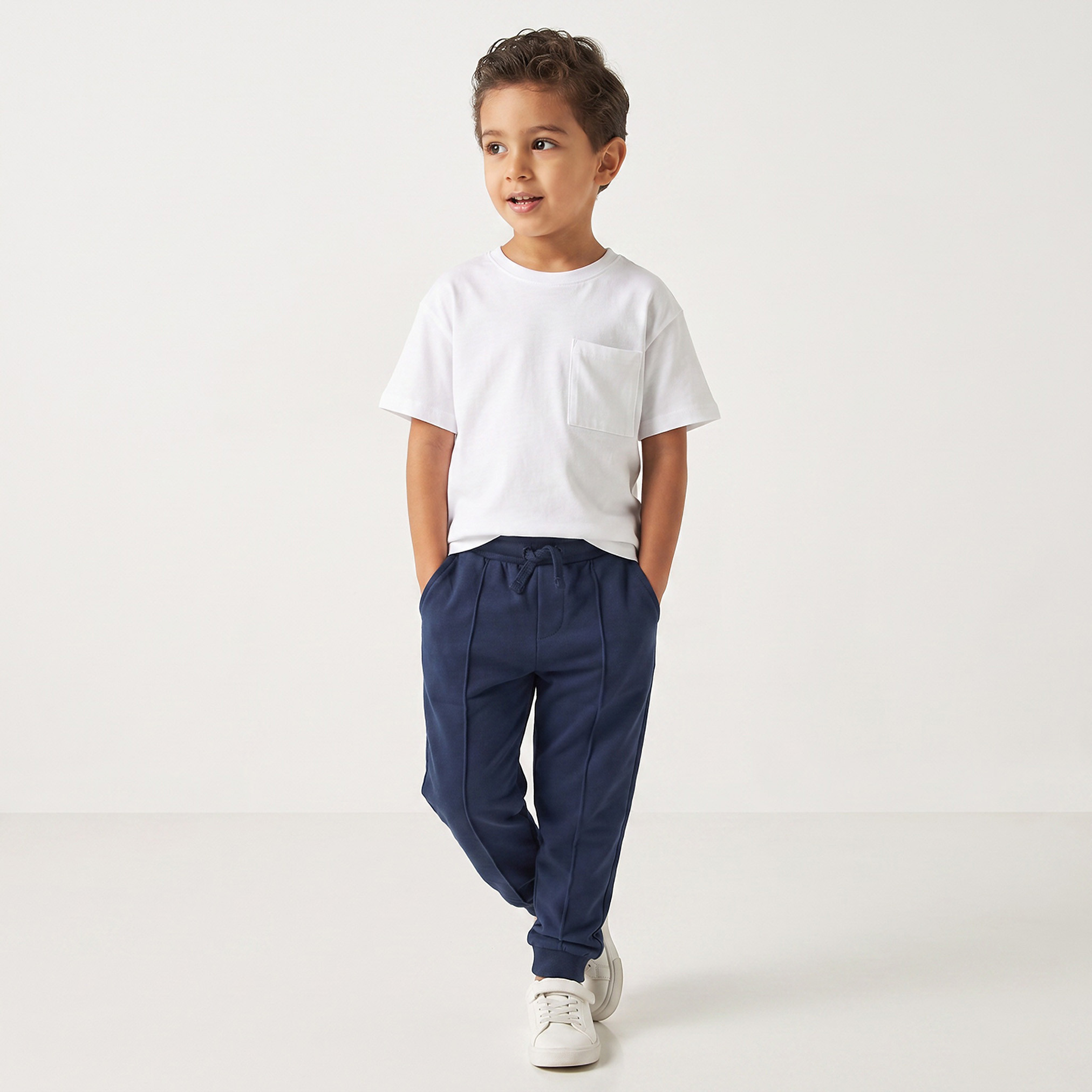 Pack of 2 Juniors Elasticated Drawstring Joggers with Pockets-boys-clothing-bottoms-joggersandtrackpants-image-5