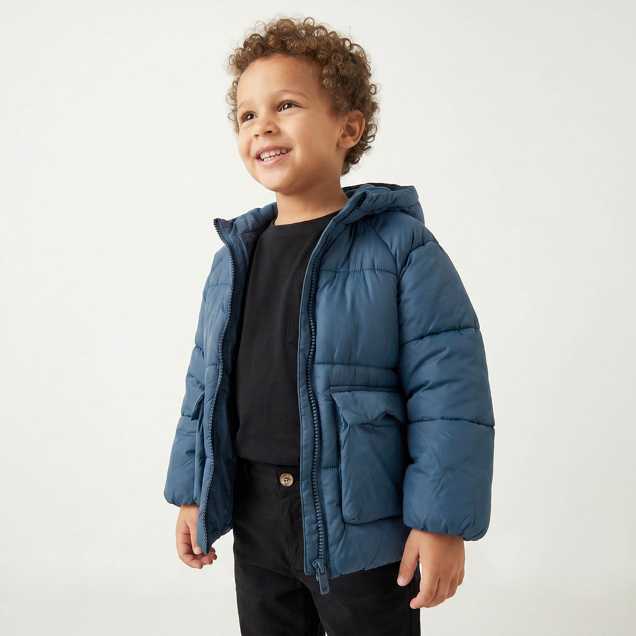 جاكيت بفر بطبقة مبطنة بغطاء رأس وأكمام طويلة بسحاب إغلاق من جونيورز-boys-clothing-jacketsandcoats-image-5
