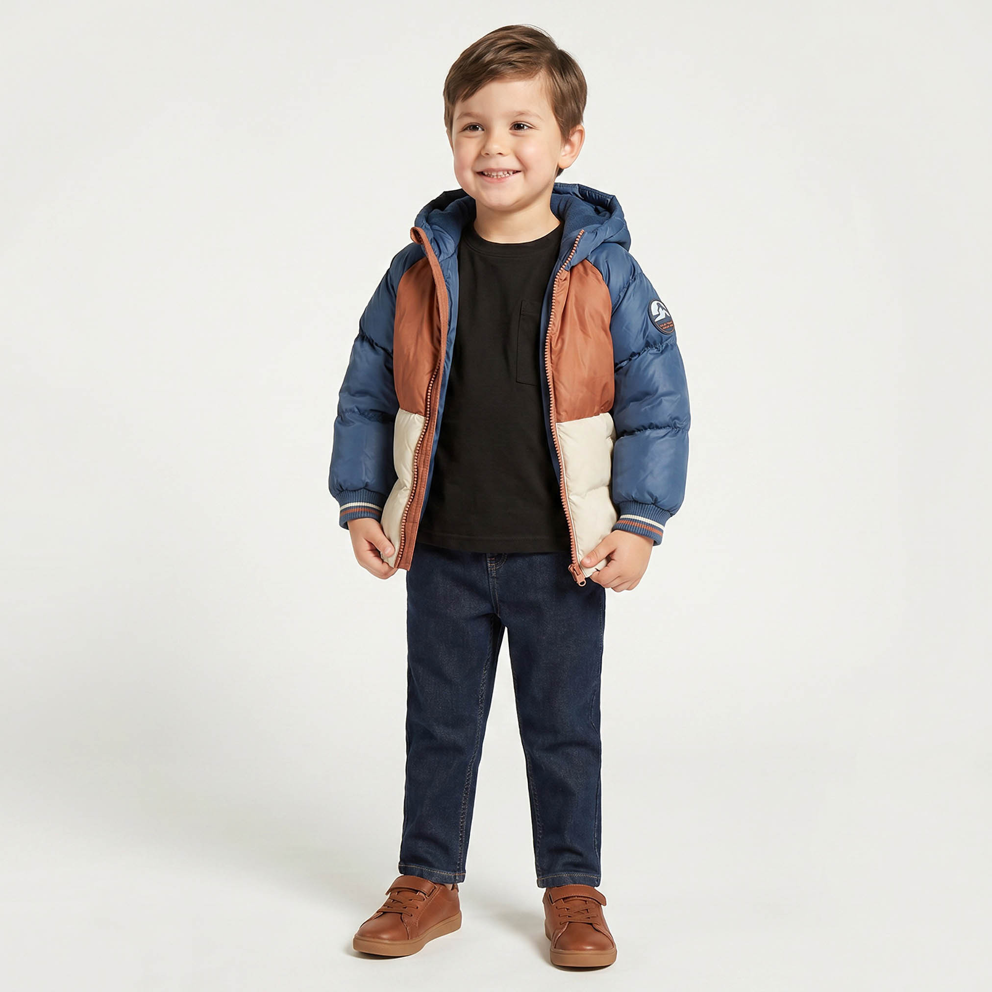 Juniors Hooded Long Sleeves Jacket with Colourblock Design-boys-clothing-jacketsandcoats-image-2