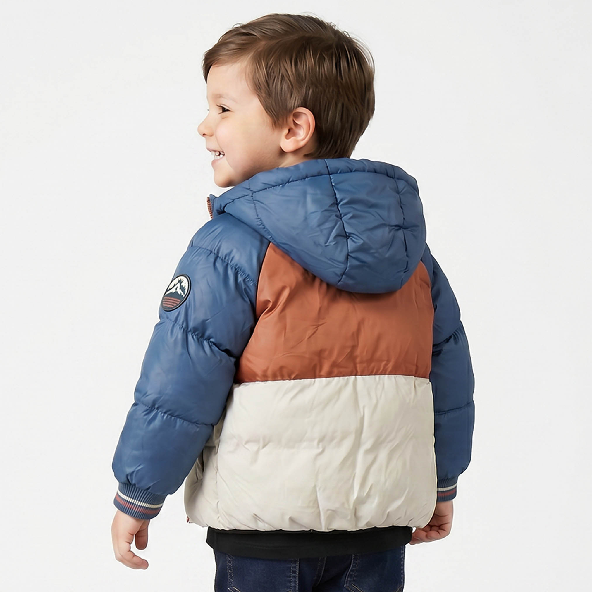 Juniors Hooded Long Sleeves Jacket with Colourblock Design-boys-clothing-jacketsandcoats-image-3
