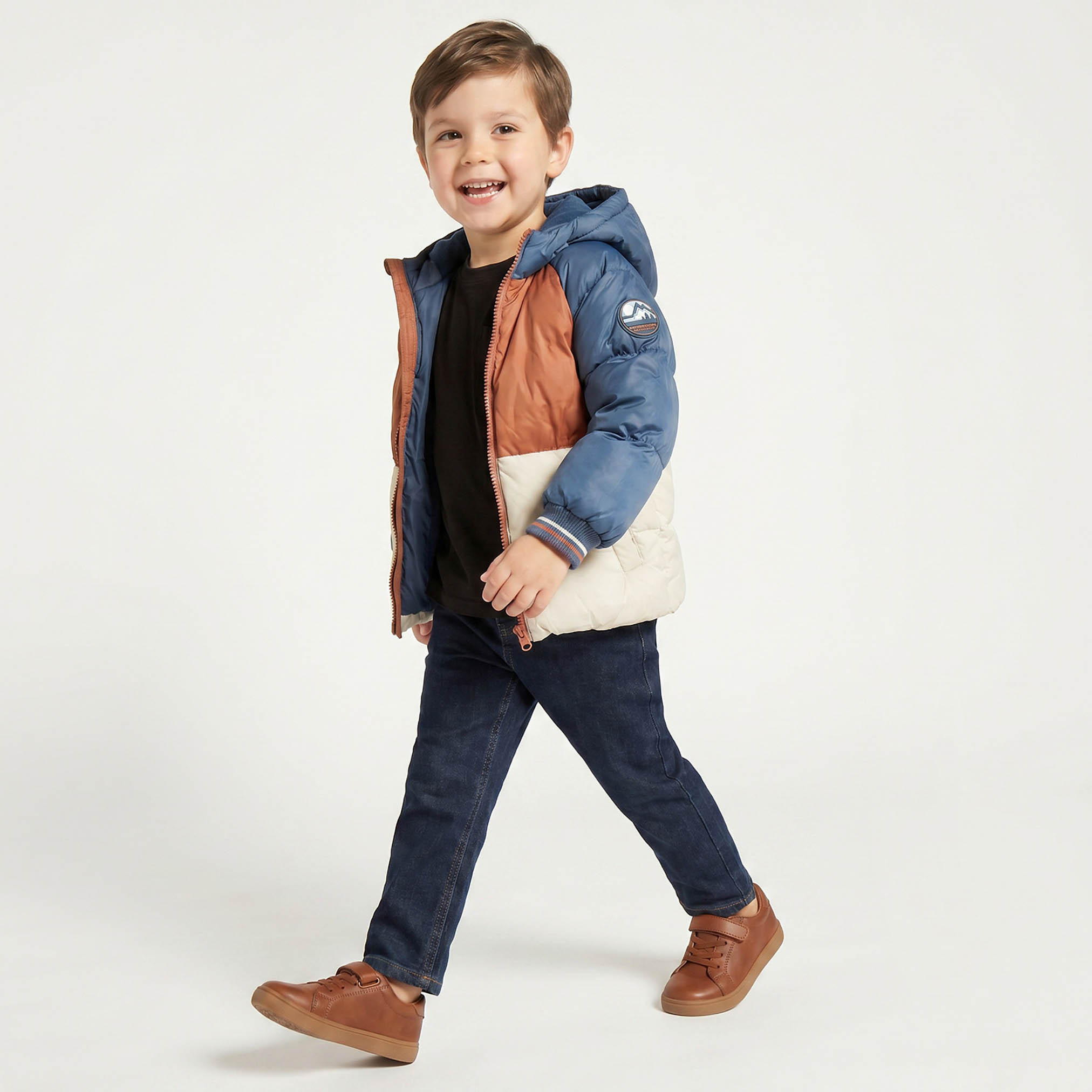 Juniors Hooded Long Sleeves Jacket with Colourblock Design-boys-clothing-jacketsandcoats-image-5