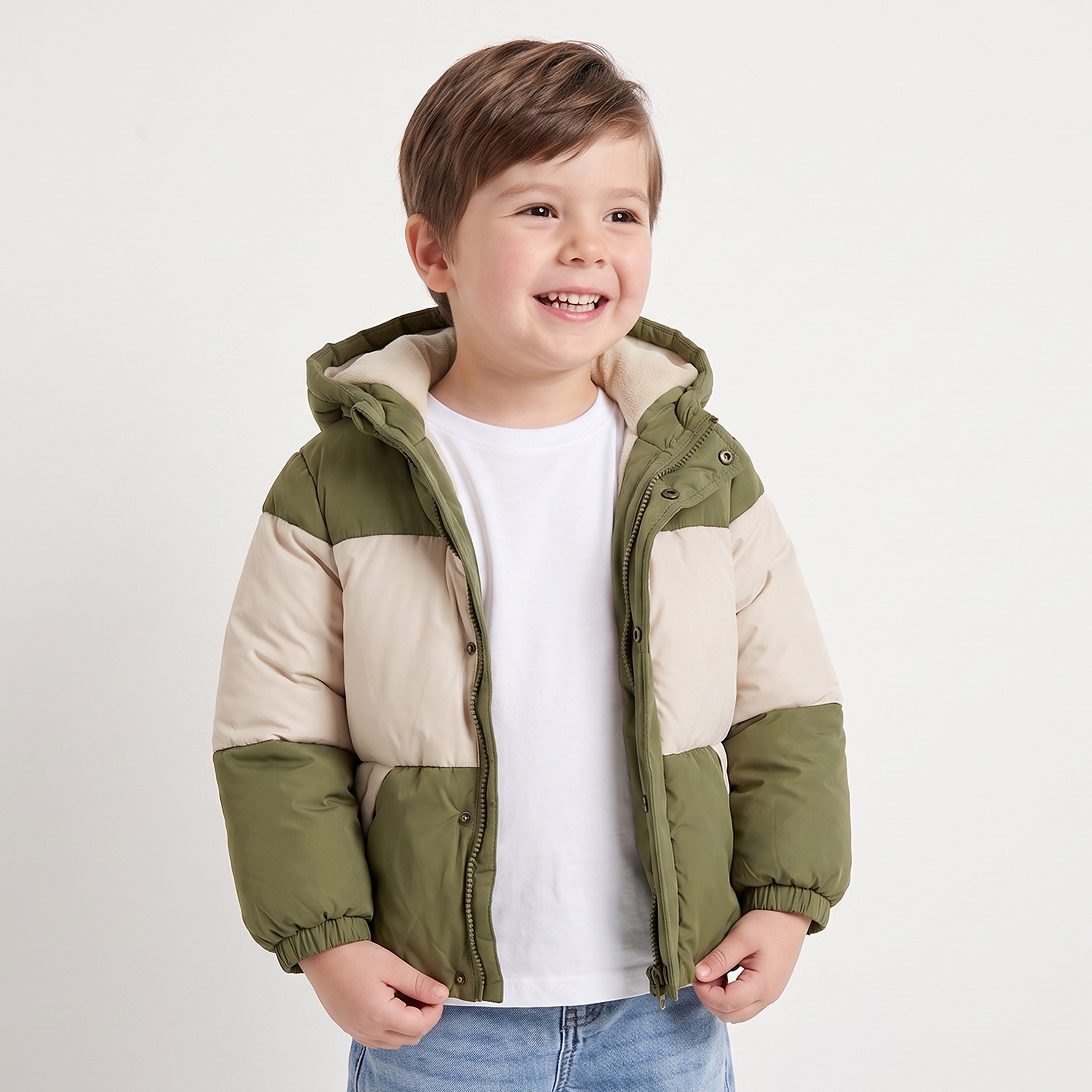 Juniors Colourblock Puffer Jacket with Hood-boys-clothing-jacketsandcoats-image-1