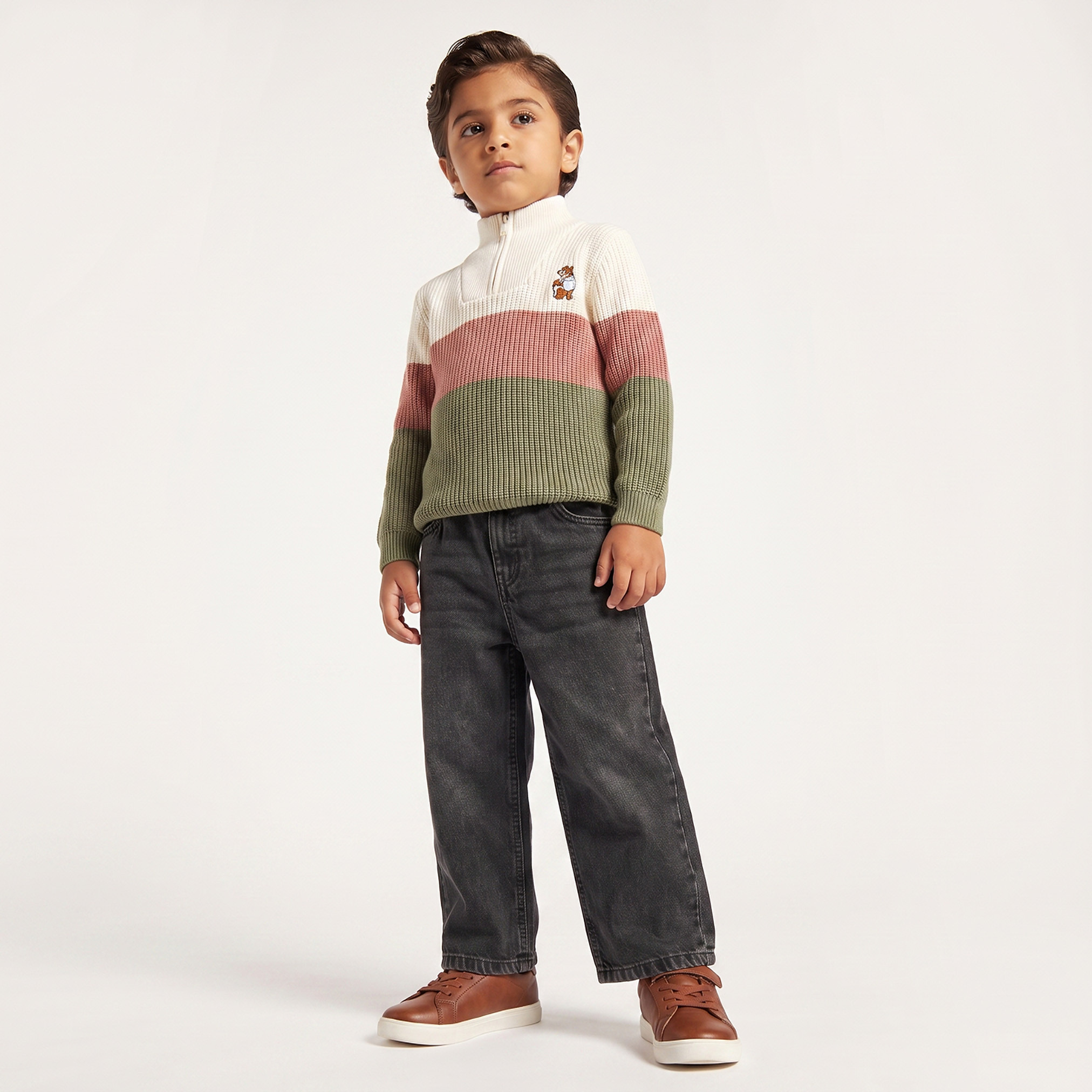 Juniors Colourblock Sweater with Long Sleeves-baby-boys-clothing-winterwear-jumpersandcardigans-image-5