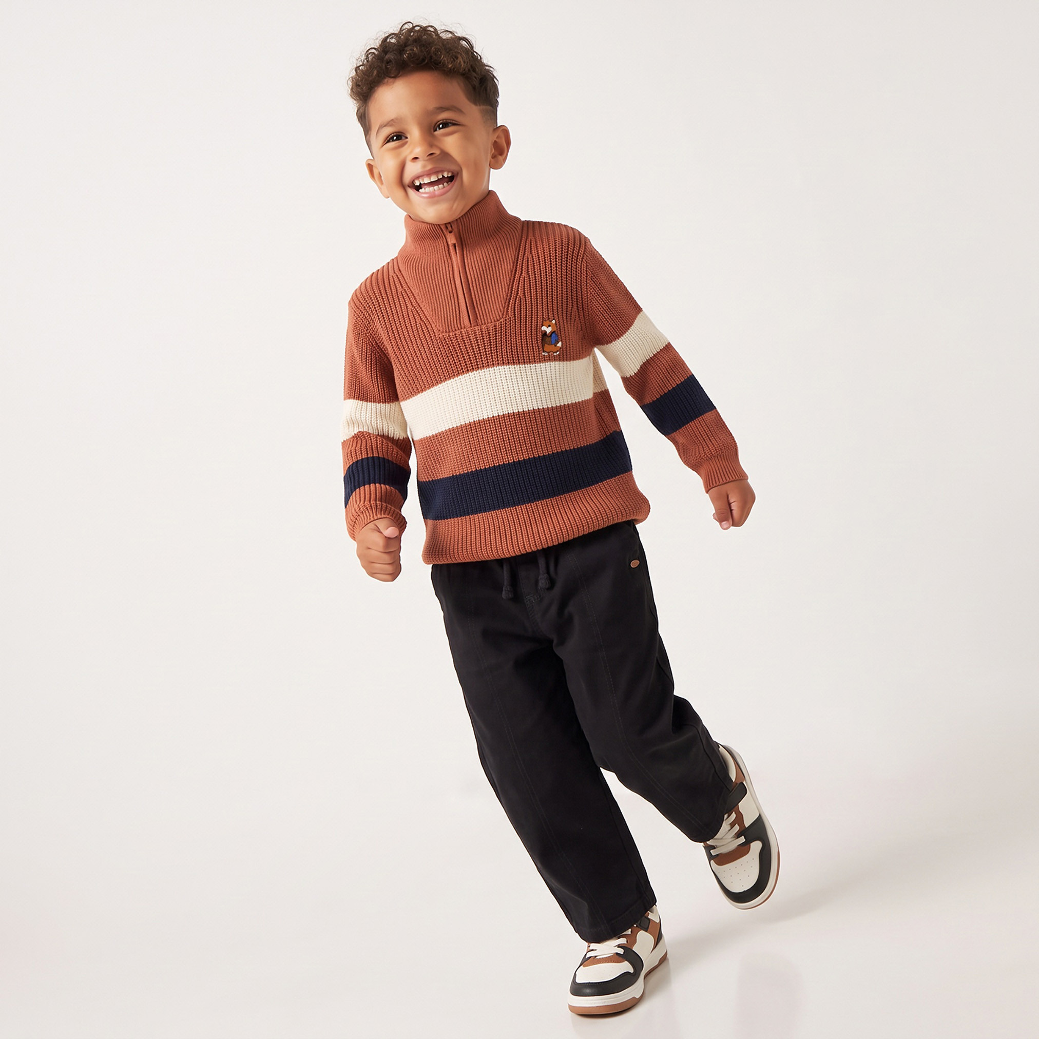 Juniors Striped Sweater with Long Sleeves-baby-boys-clothing-winterwear-jumpersandcardigans-image-5