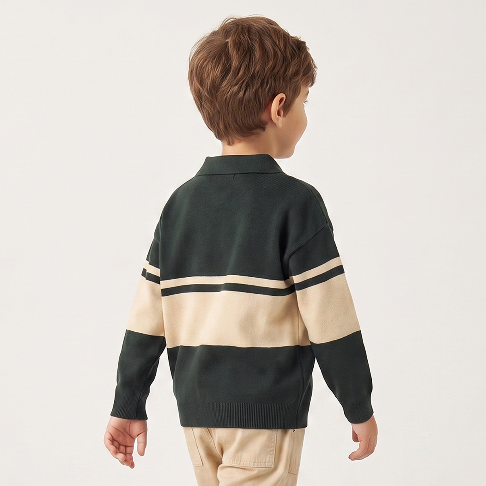 كنزة مطرزة بأكمام طويلة من جونيورز-baby-boys-clothing-winterwear-jumpersandcardigans-image-3