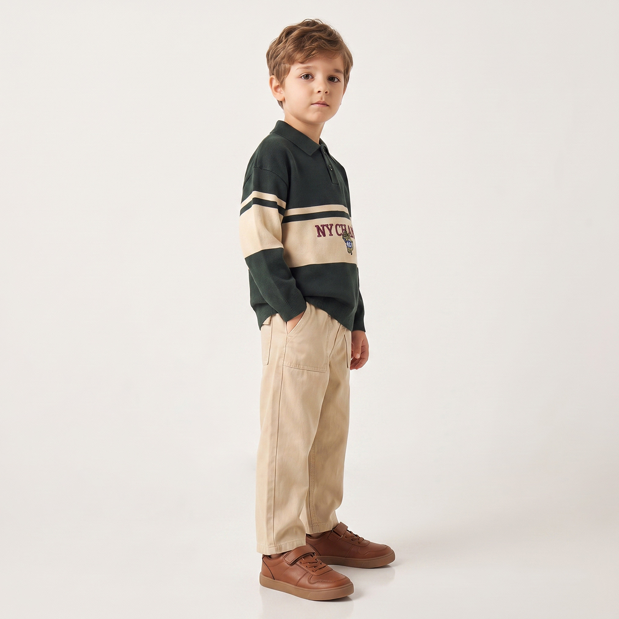 كنزة مطرزة بأكمام طويلة من جونيورز-baby-boys-clothing-winterwear-jumpersandcardigans-image-5
