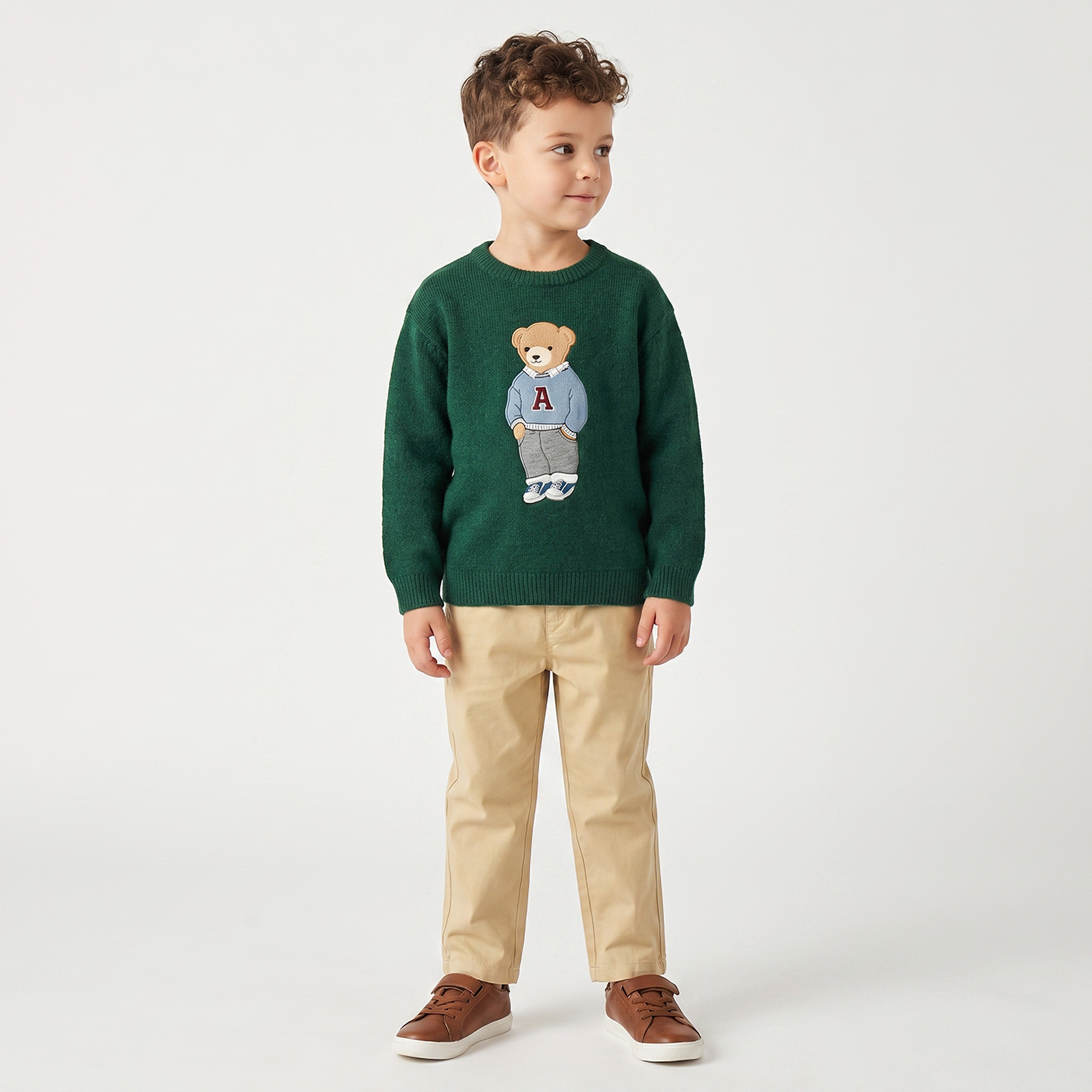 سويتر بأكمام طويلة مع تطريز دب من جونيورز-baby-boys-clothing-winterwear-jumpersandcardigans-image-2