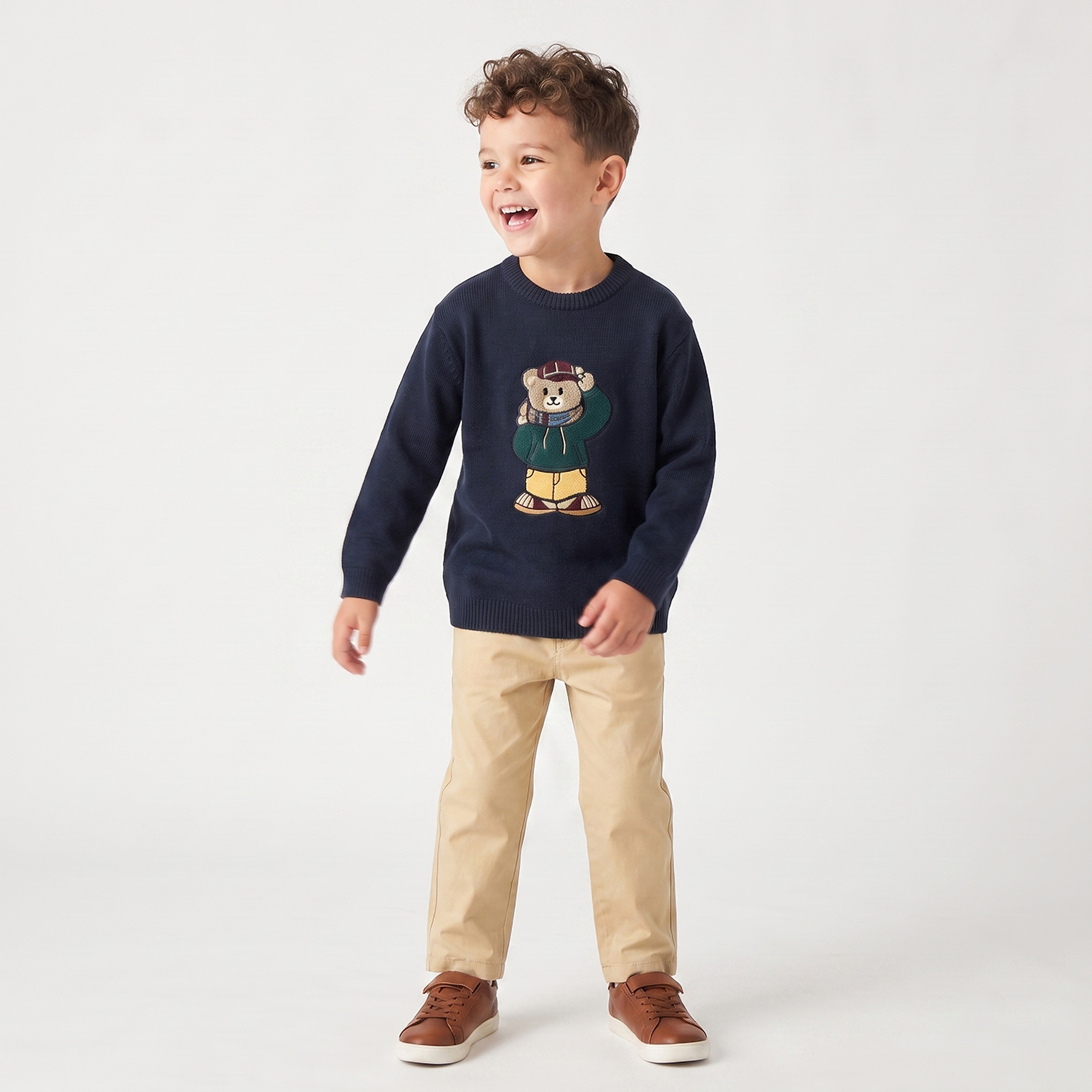 سويتر بأكمام طويلة مع تطريز دب من جونيورز-baby-boys-clothing-winterwear-jumpersandcardigans-image-2