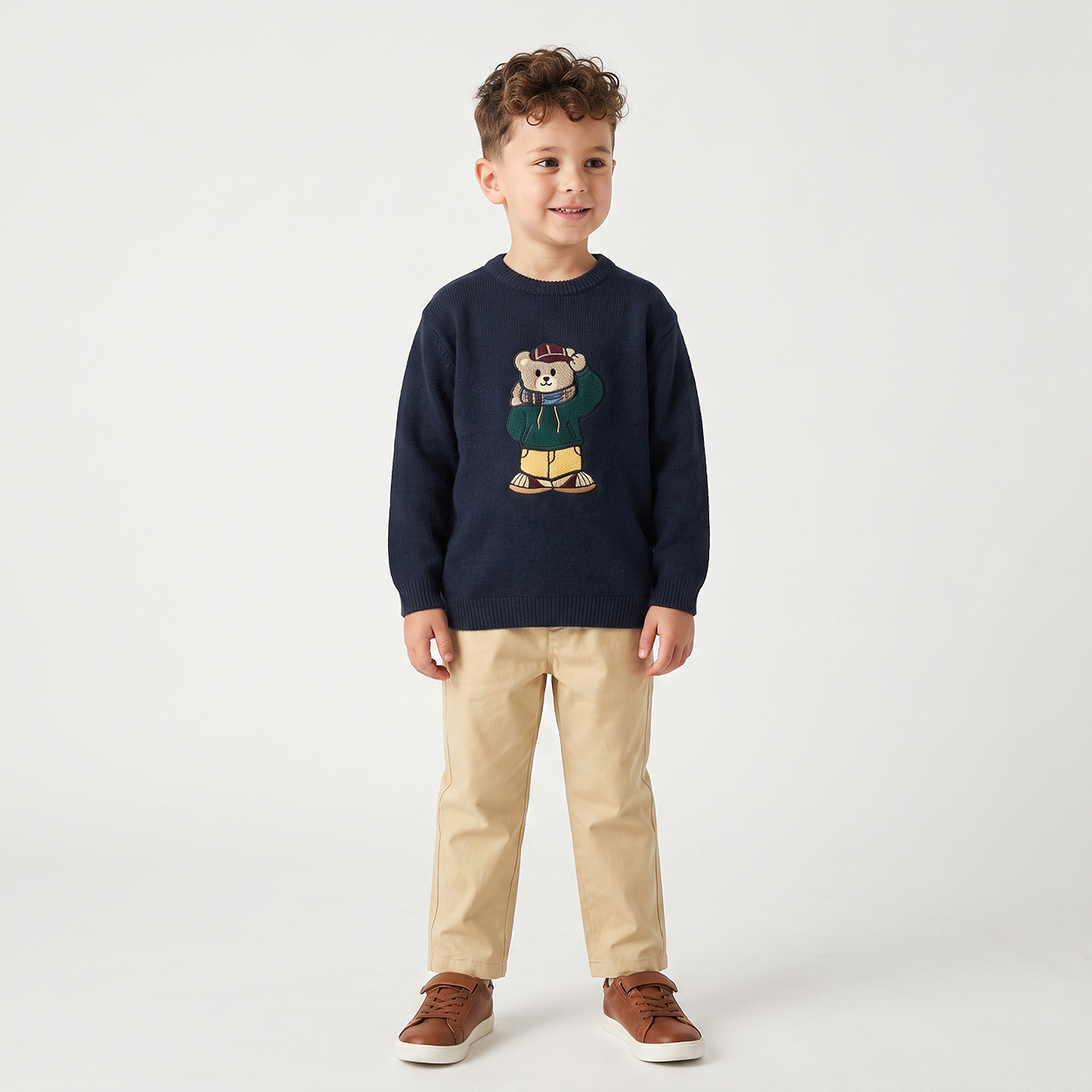 سويتر بأكمام طويلة مع تطريز دب من جونيورز-baby-boys-clothing-winterwear-jumpersandcardigans-image-5