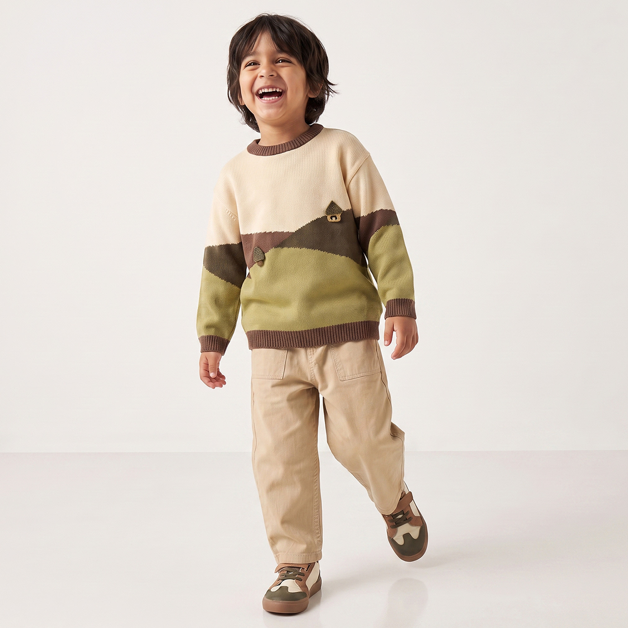 Juniors Textured Sweater with Long Sleeves-baby-boys-clothing-winterwear-jumpersandcardigans-image-5