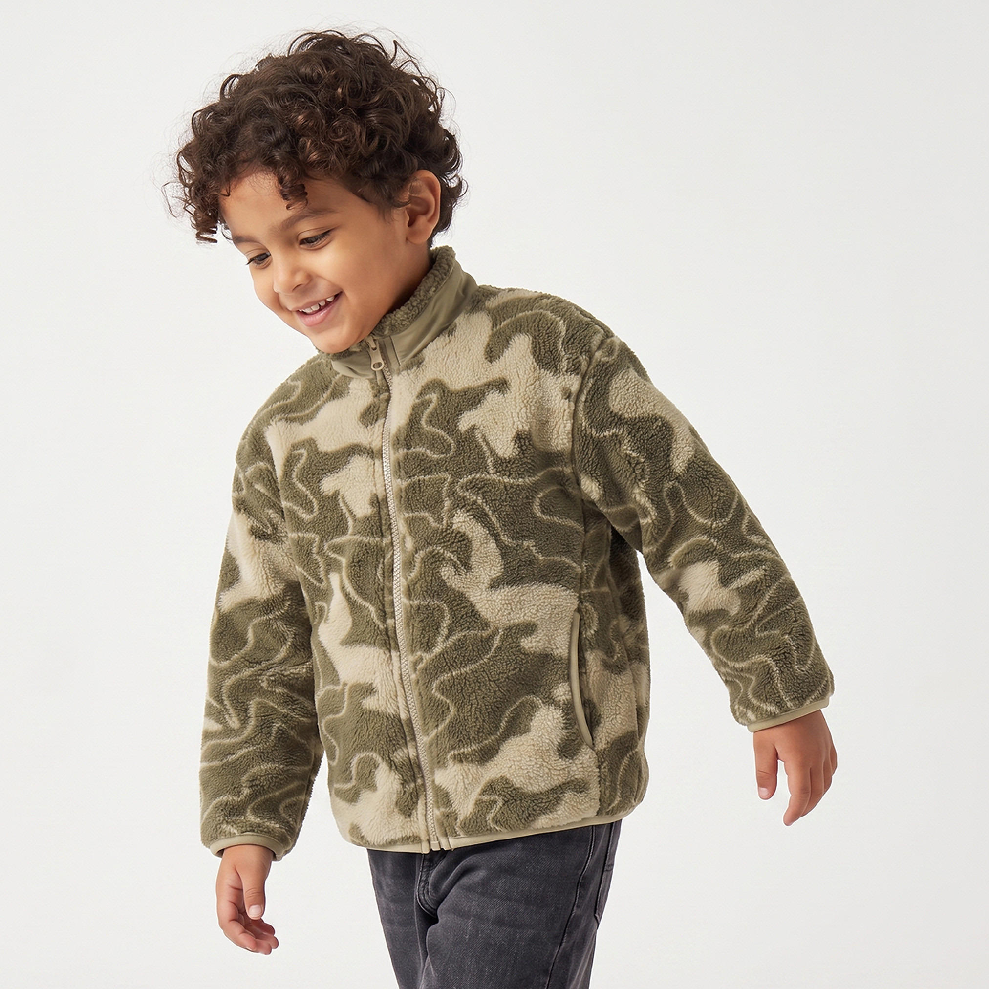 Juniors Camouflage Print Jacket with Long Sleeves-boys-clothing-jacketsandcoats-image-1