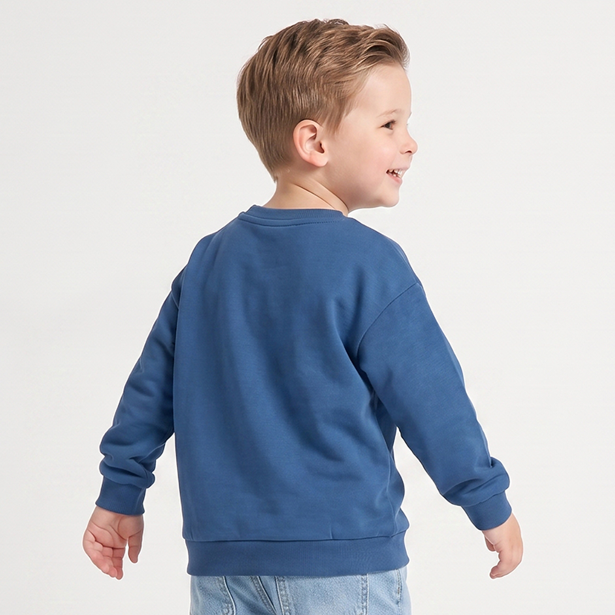 Juniors Graphic Print Sweatshirt with Long Sleeves-boys-clothing-sweatshirts-image-3