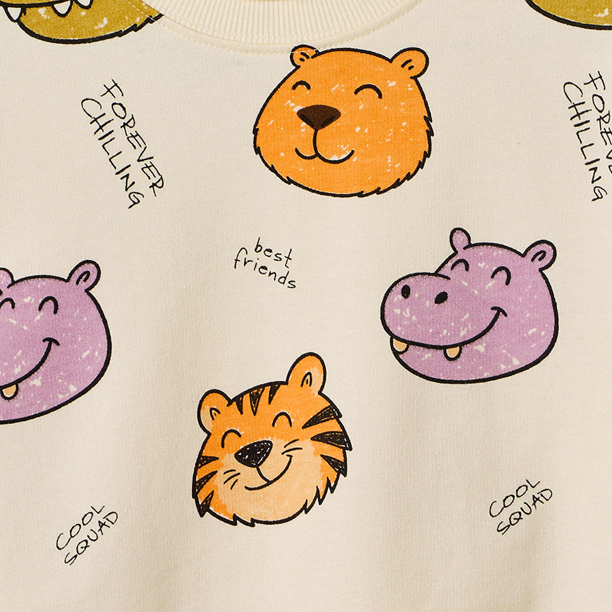 Juniors Safari Print Sweatshirt with Long Sleeves-baby-boys-clothing-sweatshirts-image-4