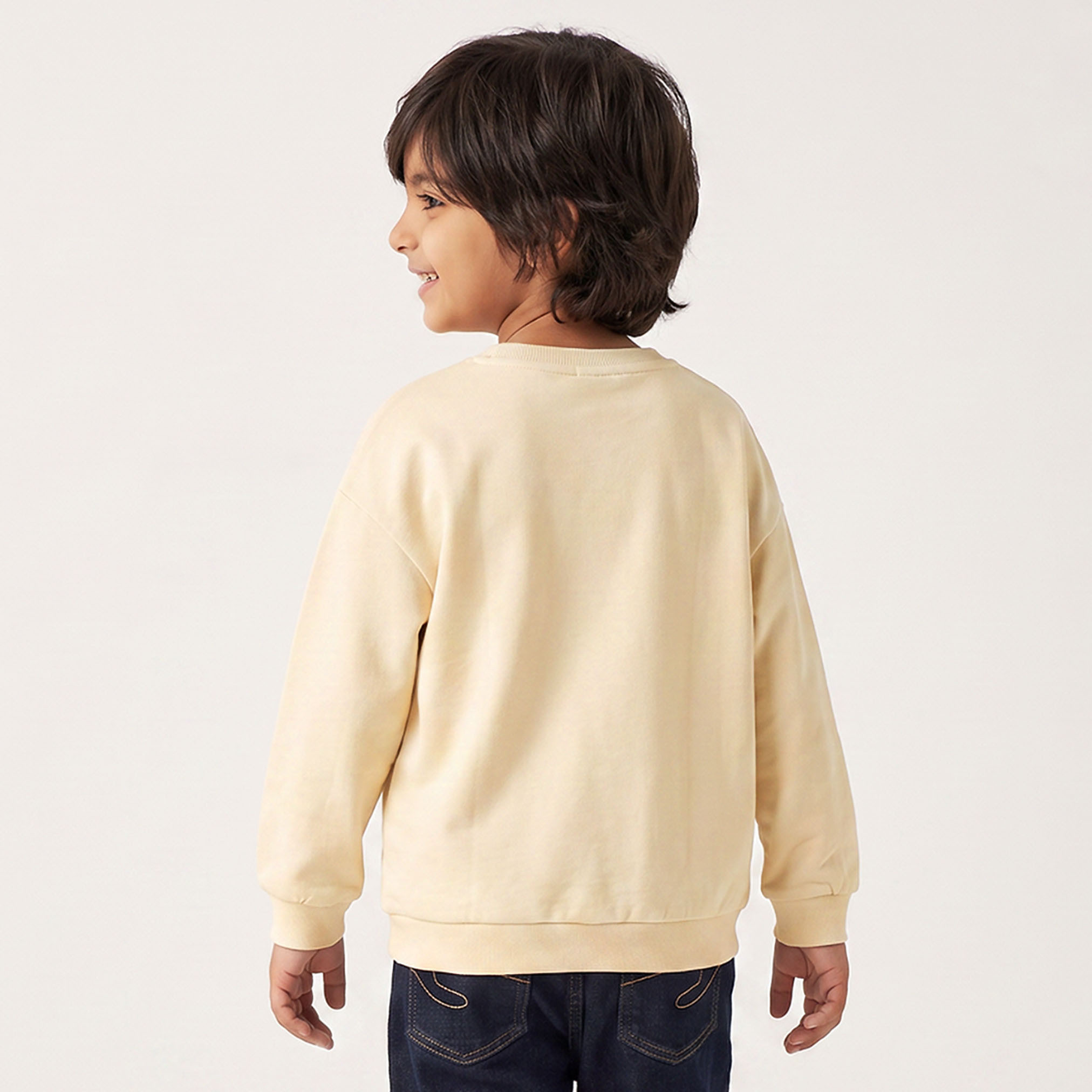 Juniors Graphic Print Sweatshirt with Ribbed Trim-baby-boys-clothing-sweatshirts-image-2