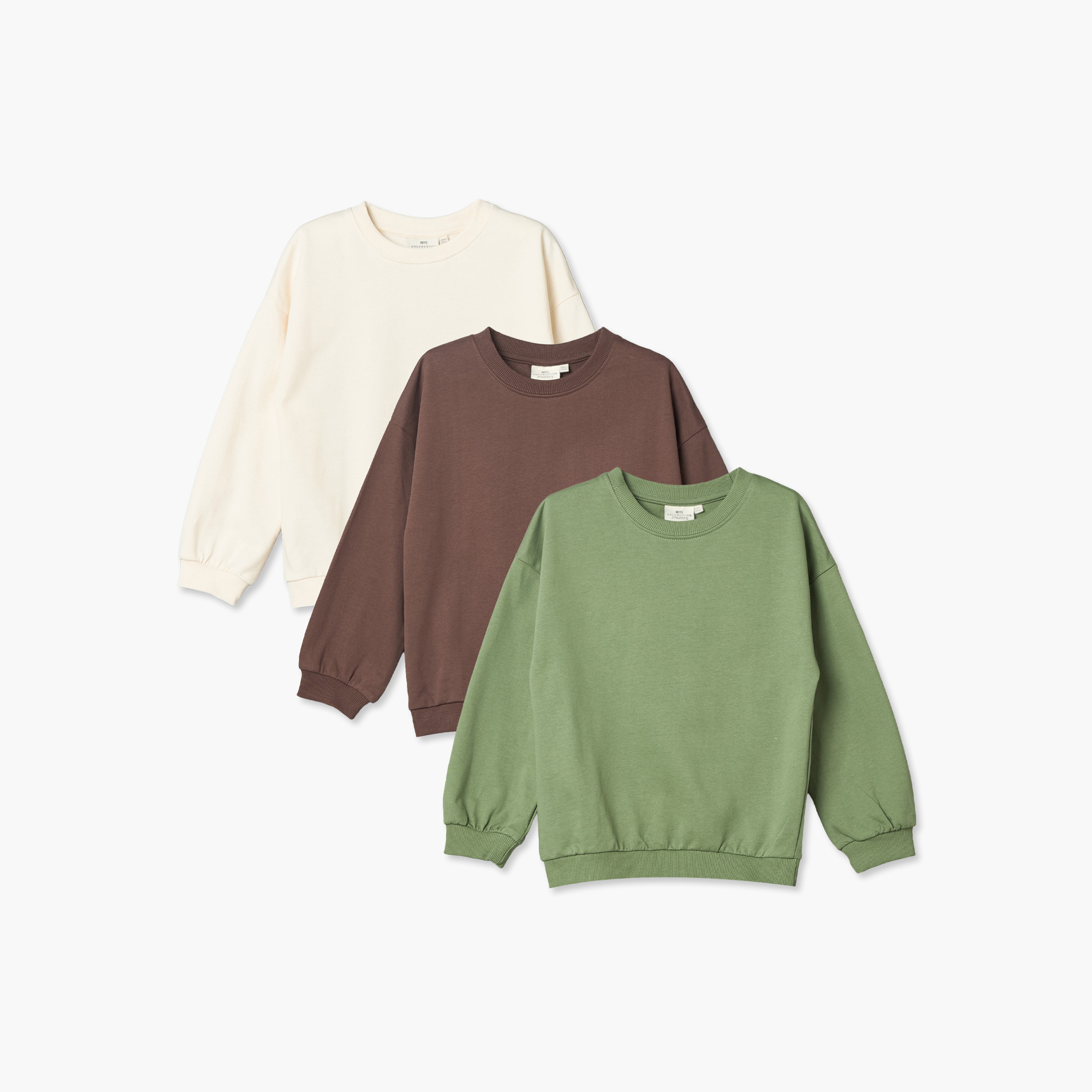 سويت شيرتات بأكمام طويلة من جونيورز - عبوة 3 قطع-baby-boys-clothing-winterwear-sweatshirts-image-1