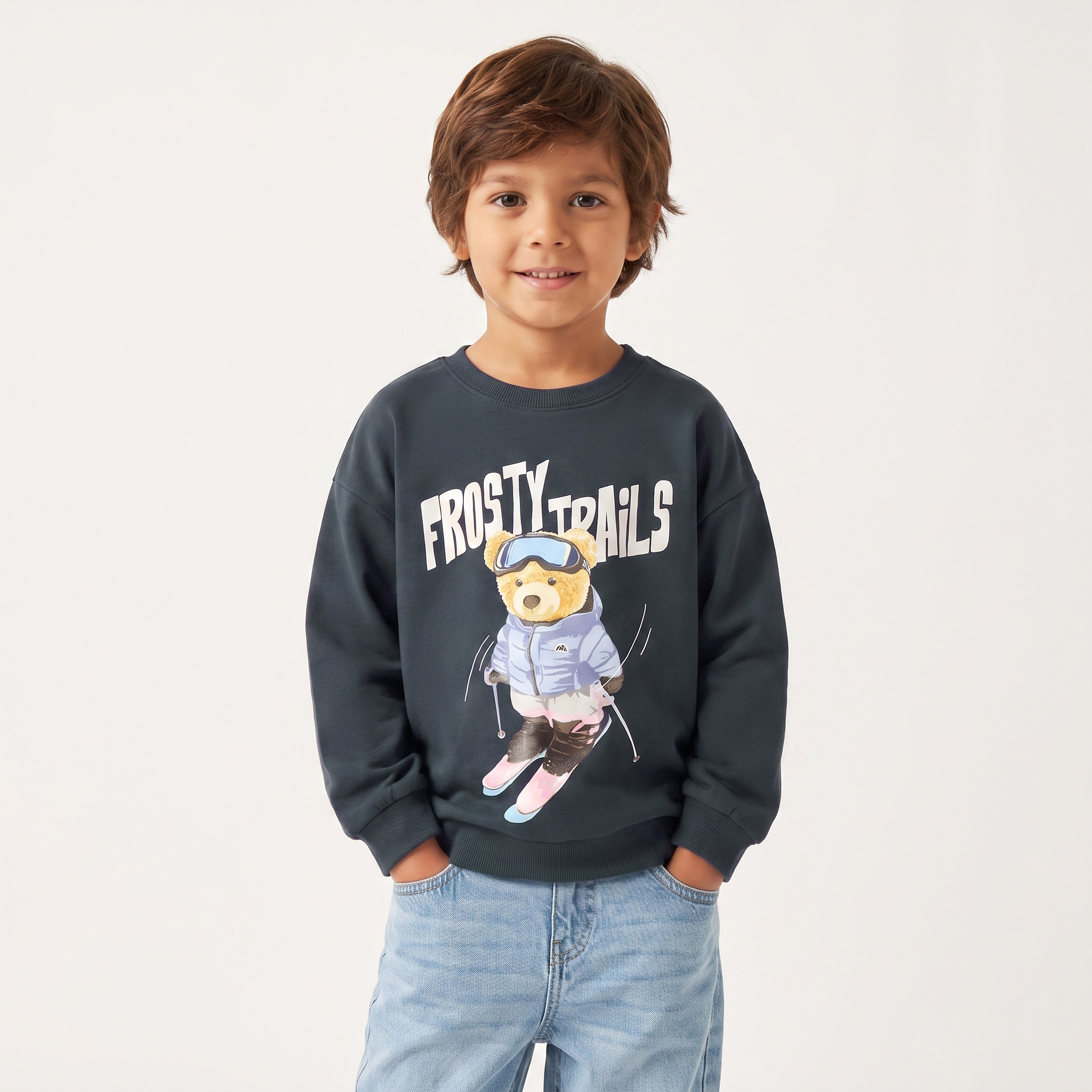 سويت شيرت بأكمام طويلة وطبعات من جونيورز-baby-boys-clothing-winterwear-sweatshirts-image-1