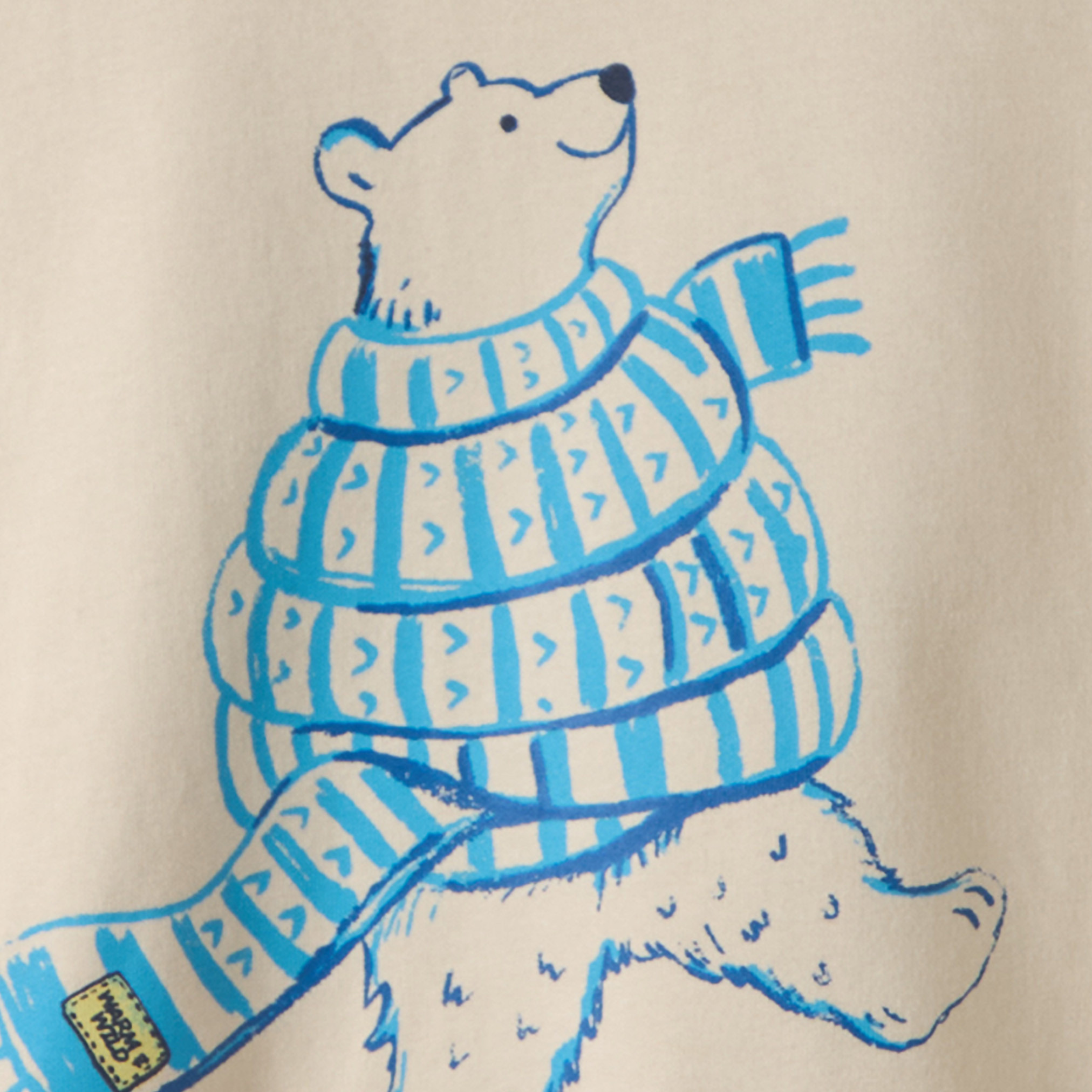 Juniors Polar Bear Print Sweatshirt with Long Sleeves-baby-boys-clothing-winterwear-sweatshirts-image-4