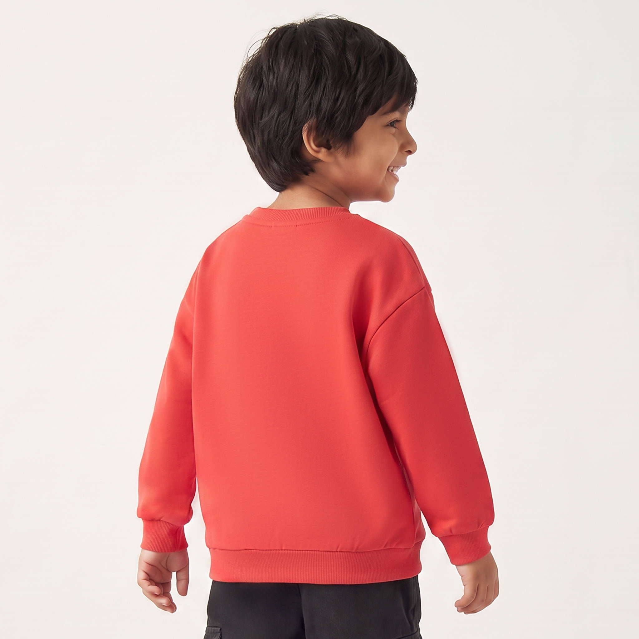 Juniors Dinosaur Embellished Sweatshirt with Long Sleeves-baby-boys-clothing-winterwear-sweatshirts-image-3