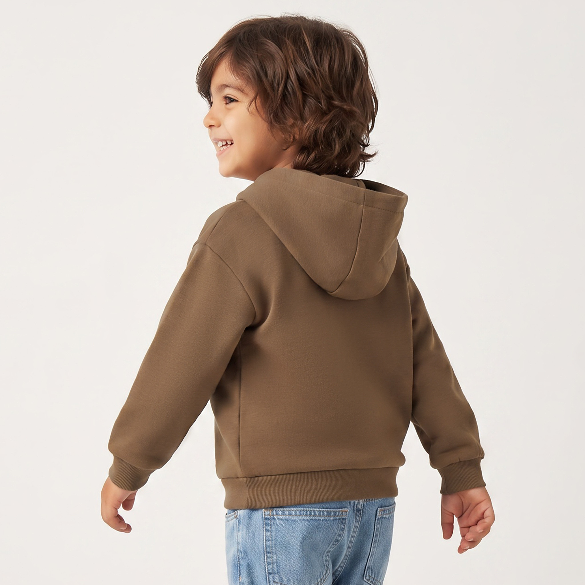Juniors Skiing Bear Embroidery Hooded Sweatshirt with Long Sleeves-boys-clothing-winterwear-sweatshirts-image-3