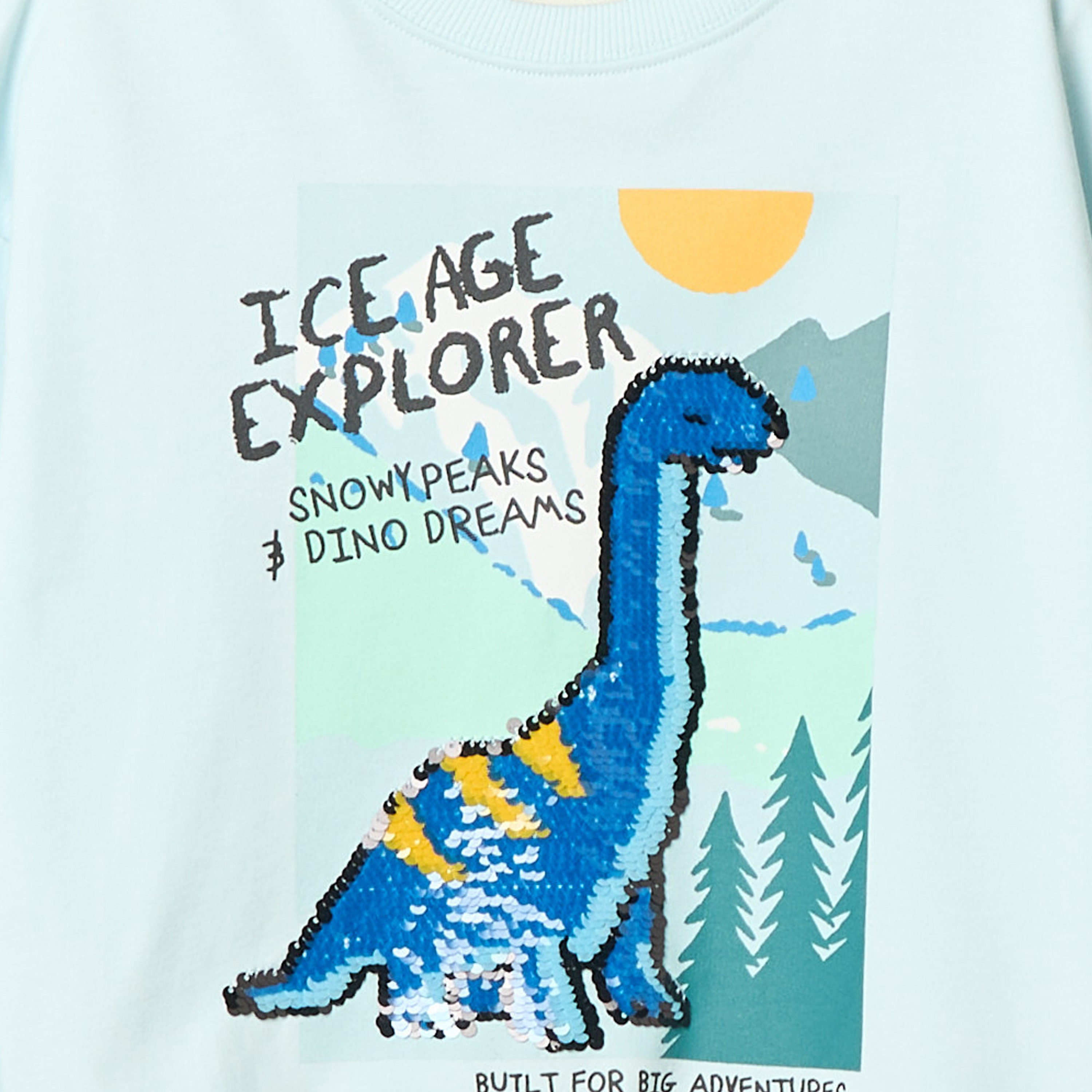 Juniors Dinosaur Embellished Sweatshirt with Long Sleeves-baby-boys-clothing-winterwear-sweatshirts-image-4