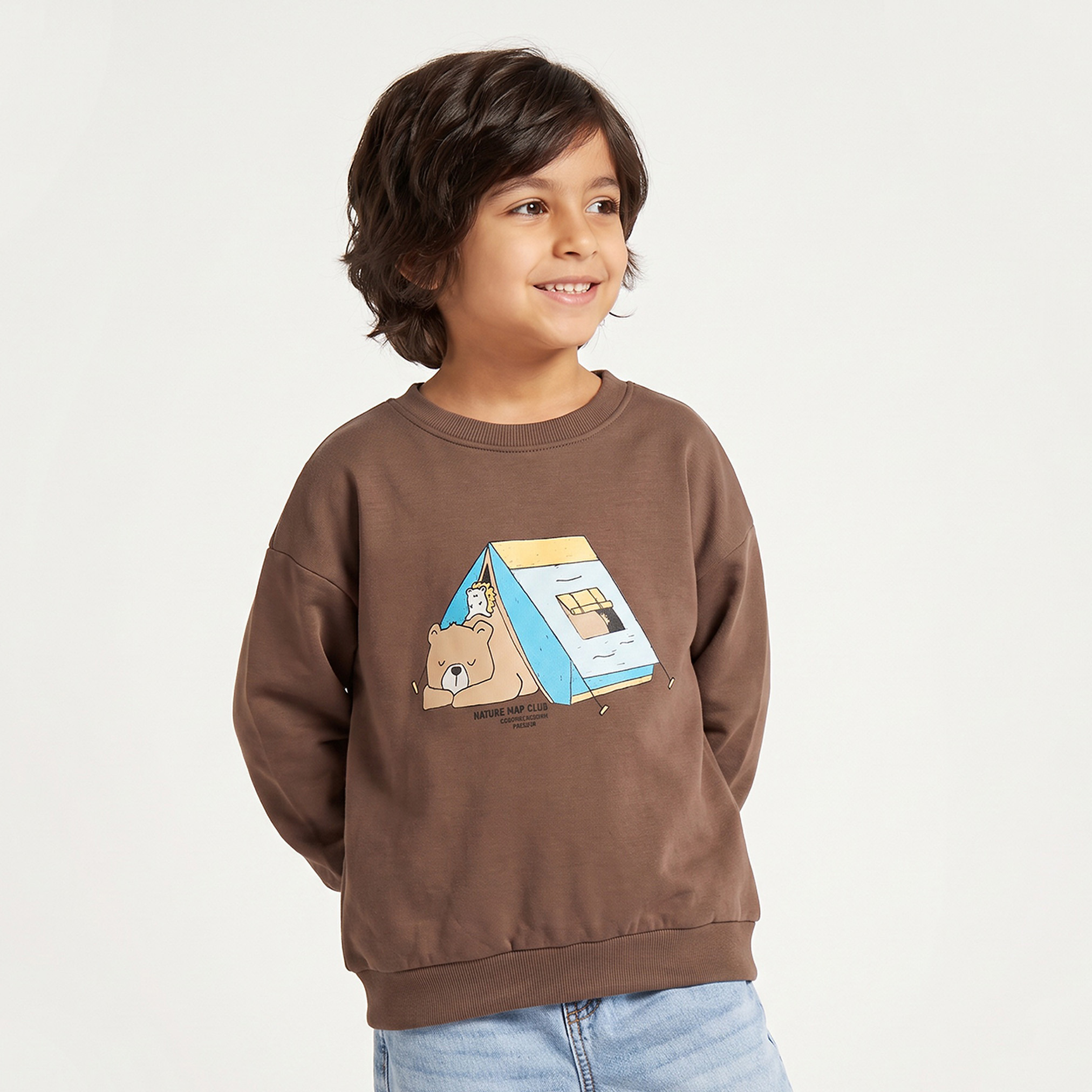 سويت شيرت بأكمام طويلة بطبعات دب من جونيورز-baby-boys-clothing-sweatshirts-image-1