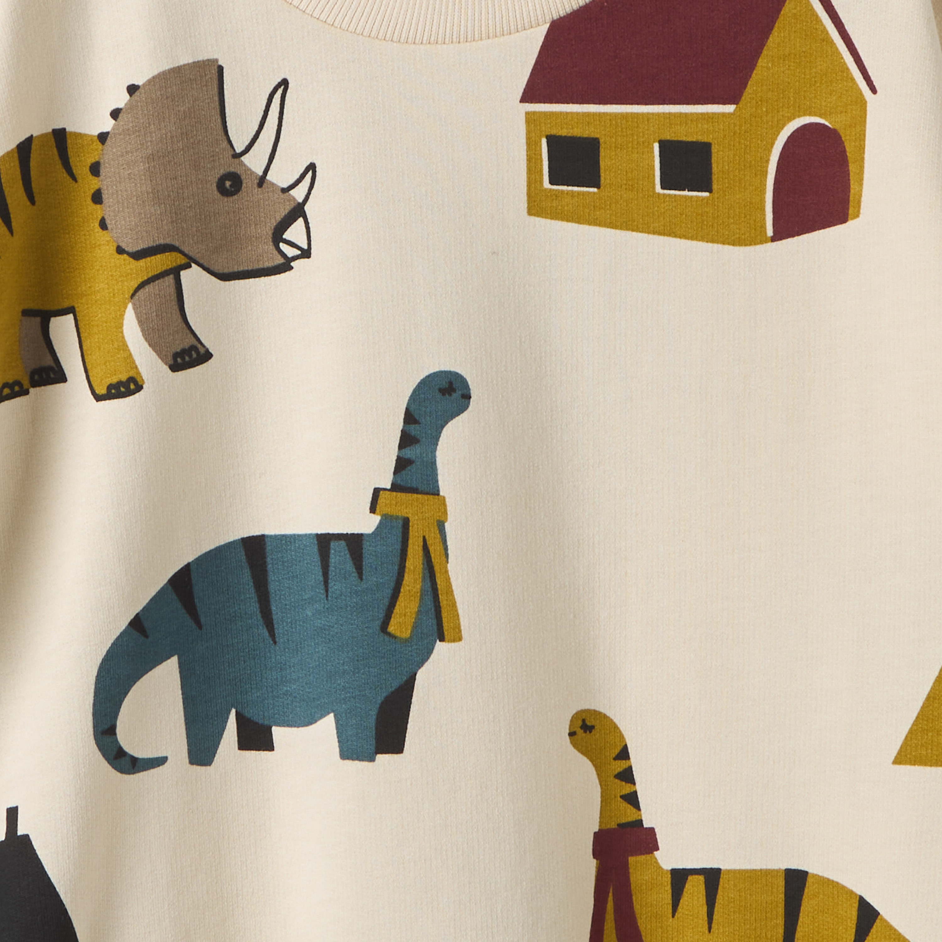 Juniors Dinosaur Print Cotton Sweatshirt with Long Sleeves-baby-boys-clothing-sweatshirts-image-4