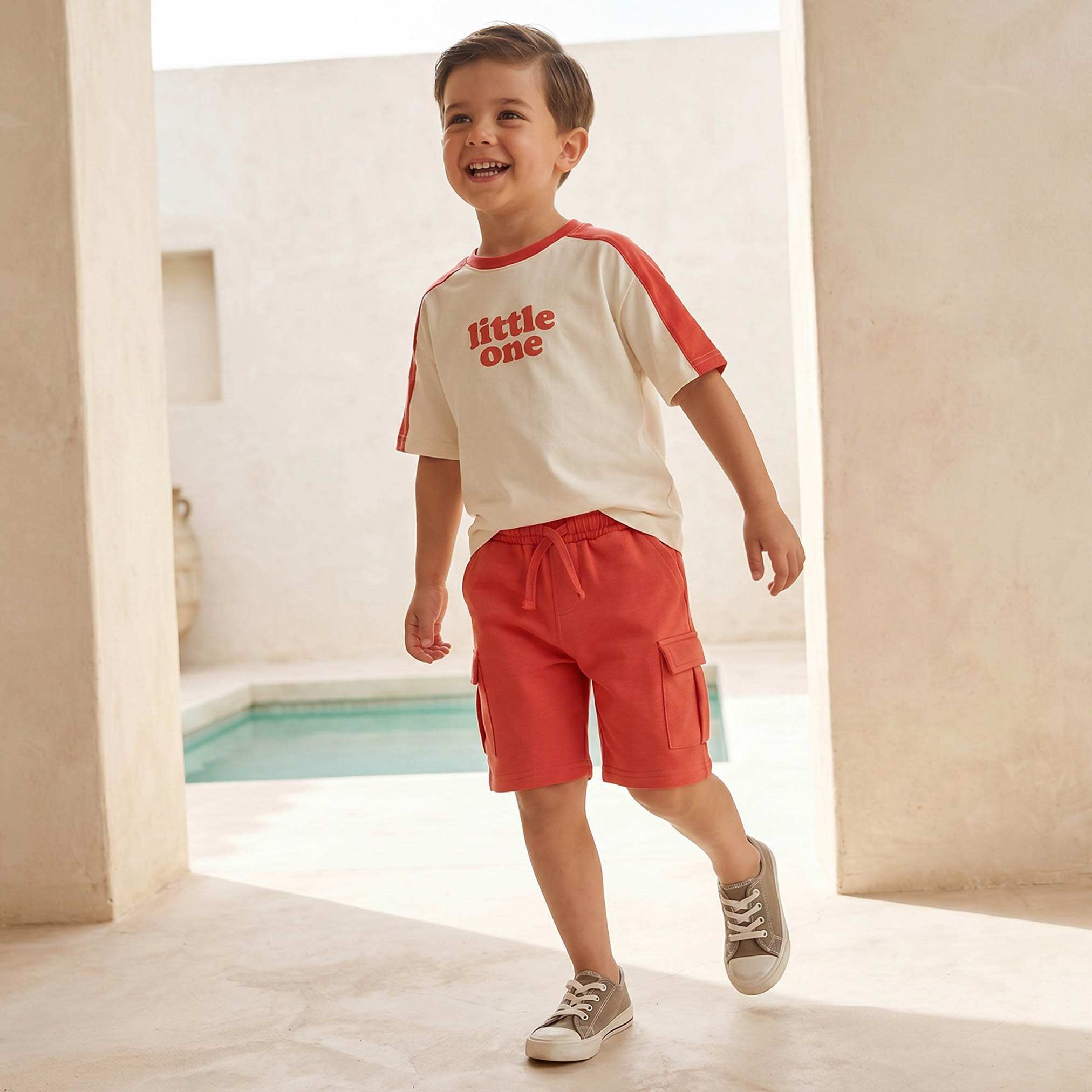 Juniors Set with T-shirt and Cargo Shorts - Boys-baby-boys-clothing-setsandcoords-image-1