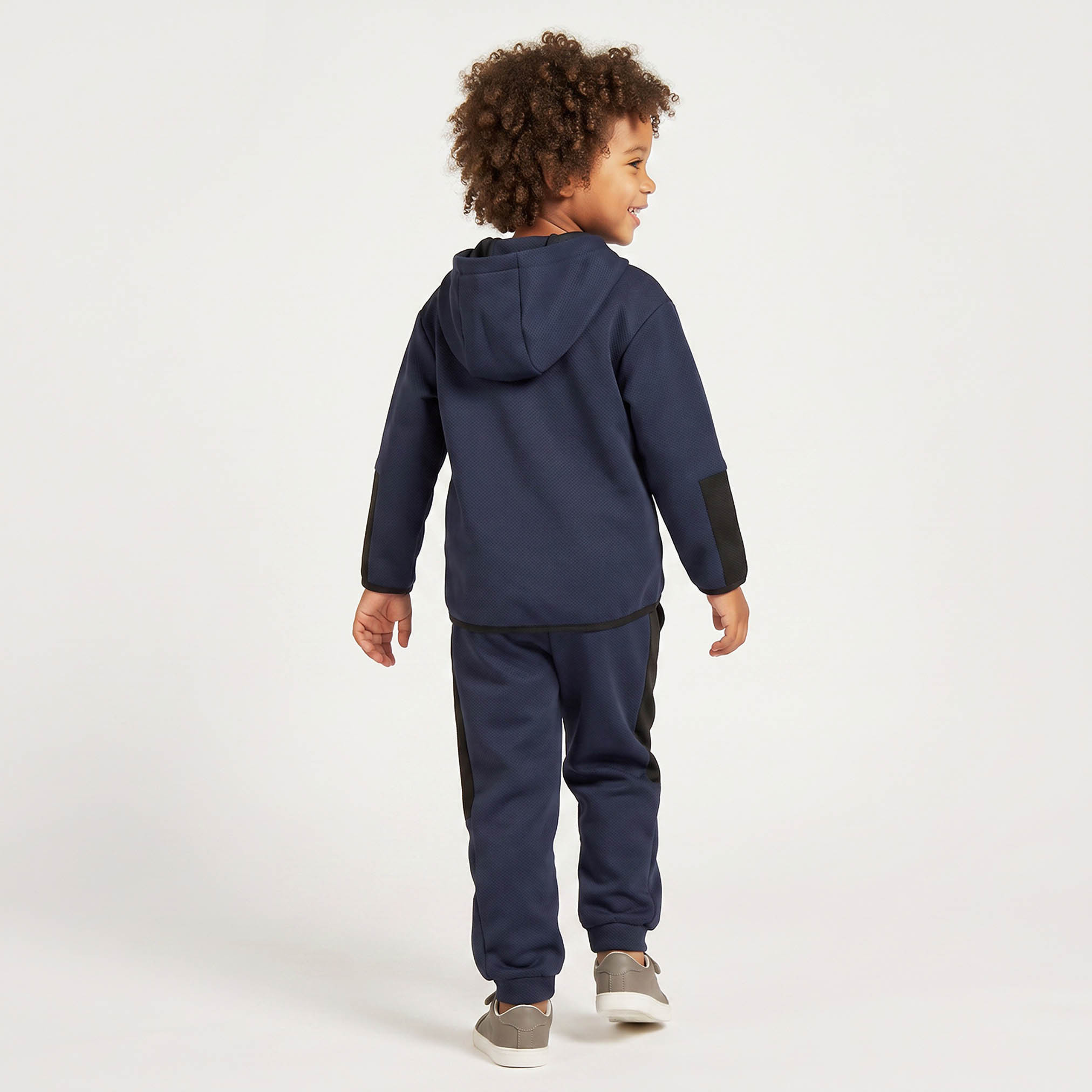 Juniors Hooded Neck Long Sleeves Jacket and Joggers Set with Kangaroo Pocket-boys-clothing-setsandcoords-image-4