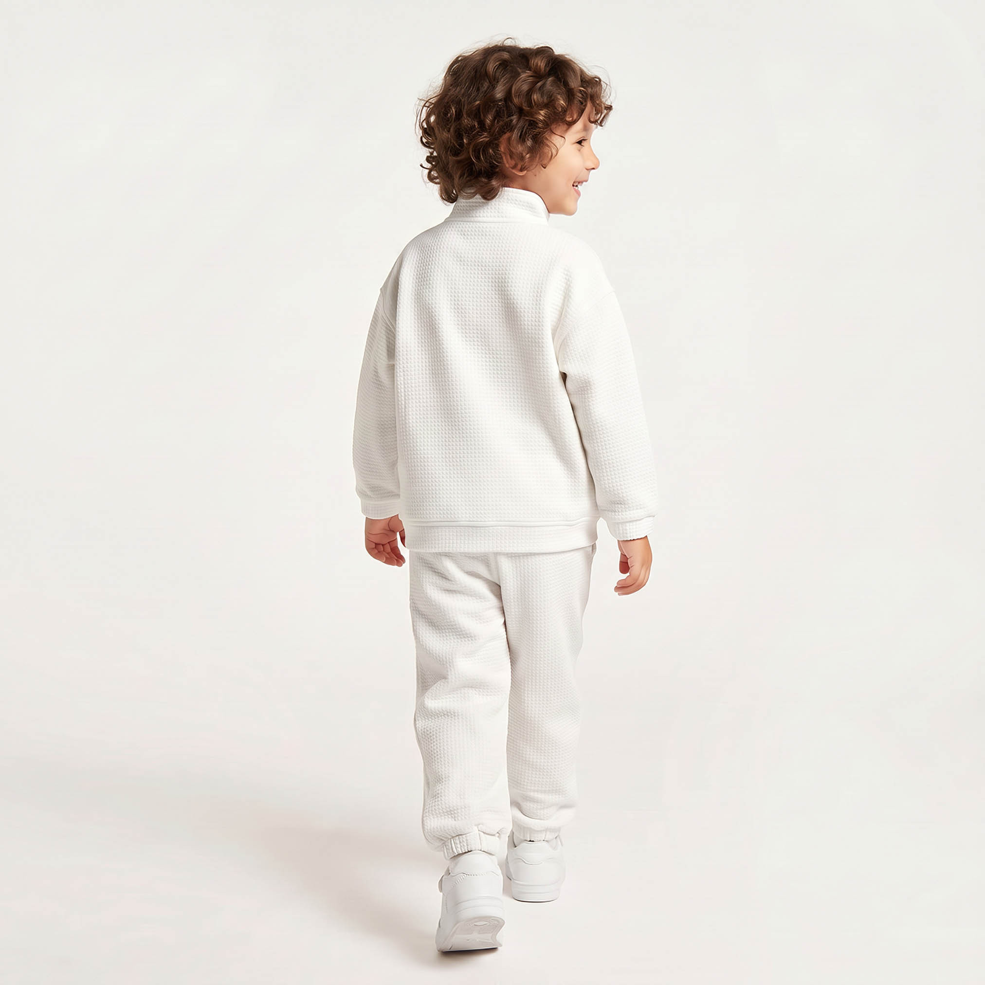 Juniors High Neck Long Sleeves Sweatshirt and Joggers Set with Waffle Textured-boys-clothing-setsandcoords-image-4